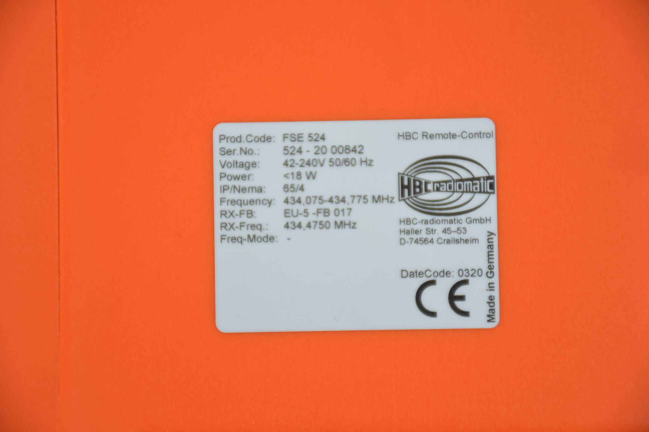 HBC Radiomatic Kran Funksender & Empfänger Spectrum 1 FSE 524-2000841