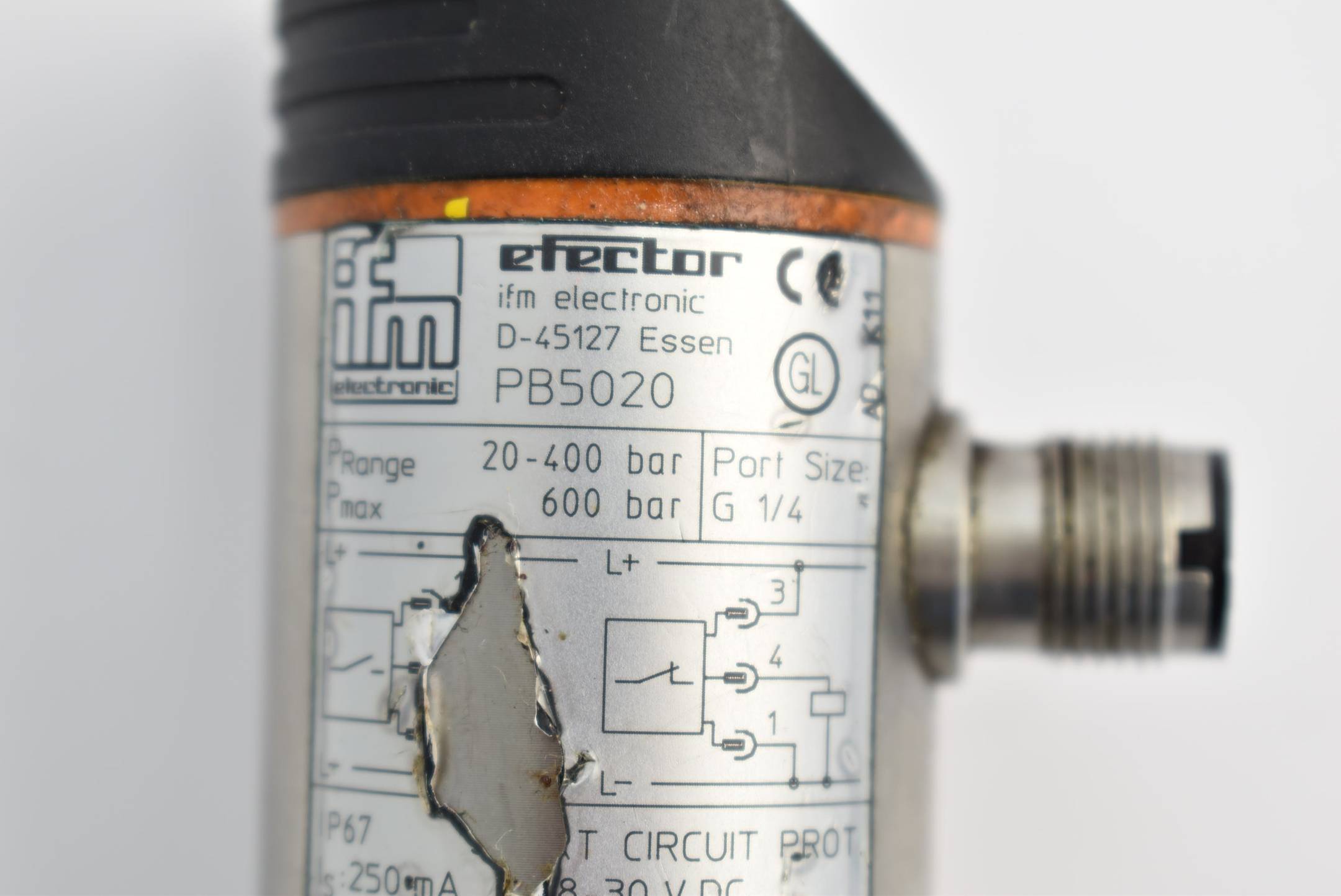 Ifm Drucksensor mit LED-Balkenanzeige PB5020