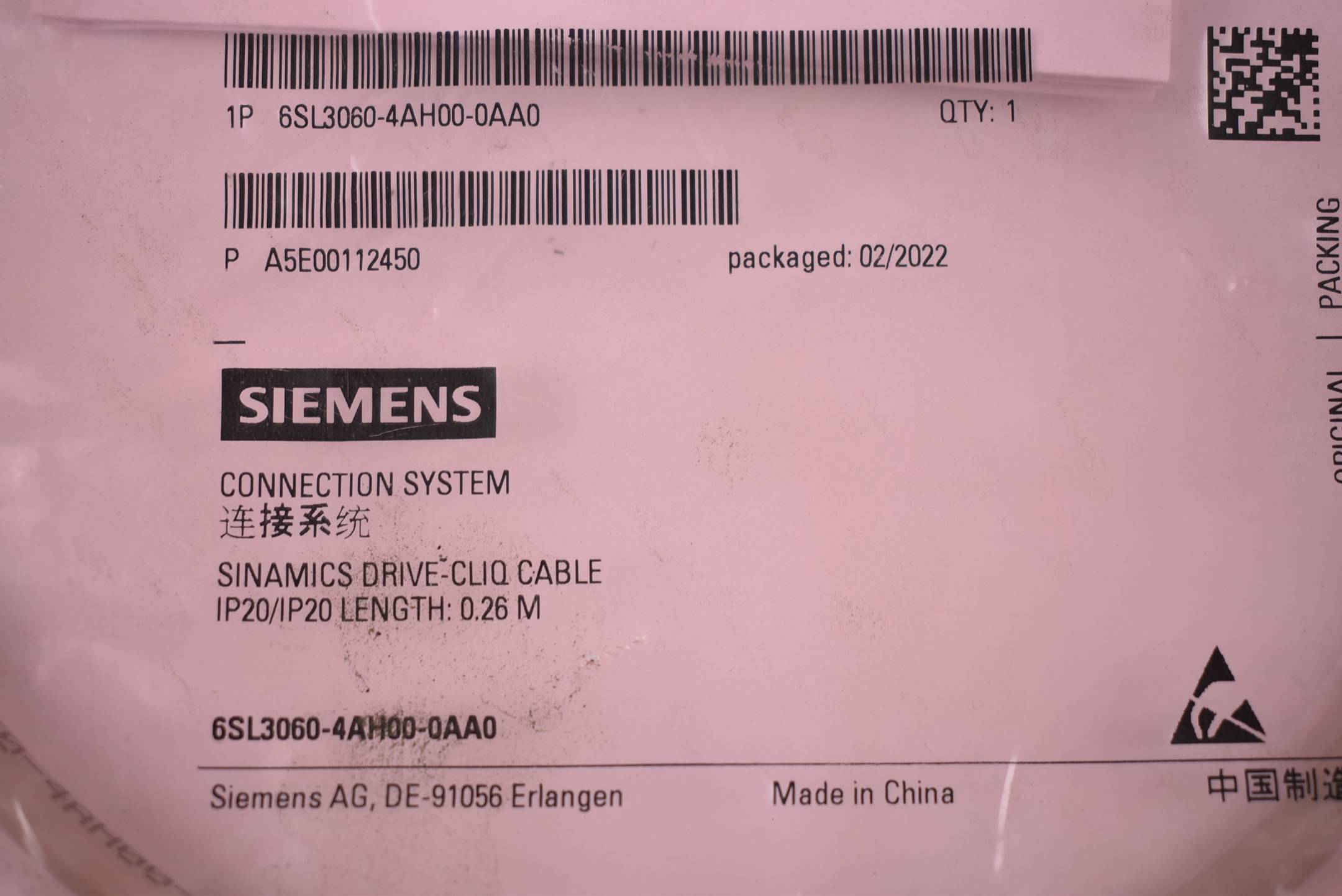 Siemens sinamics Drive-CLiQ Leitung 6SL3 060-4AH00-0AA0 ( 6SL3060-4AH00-0AA0 )