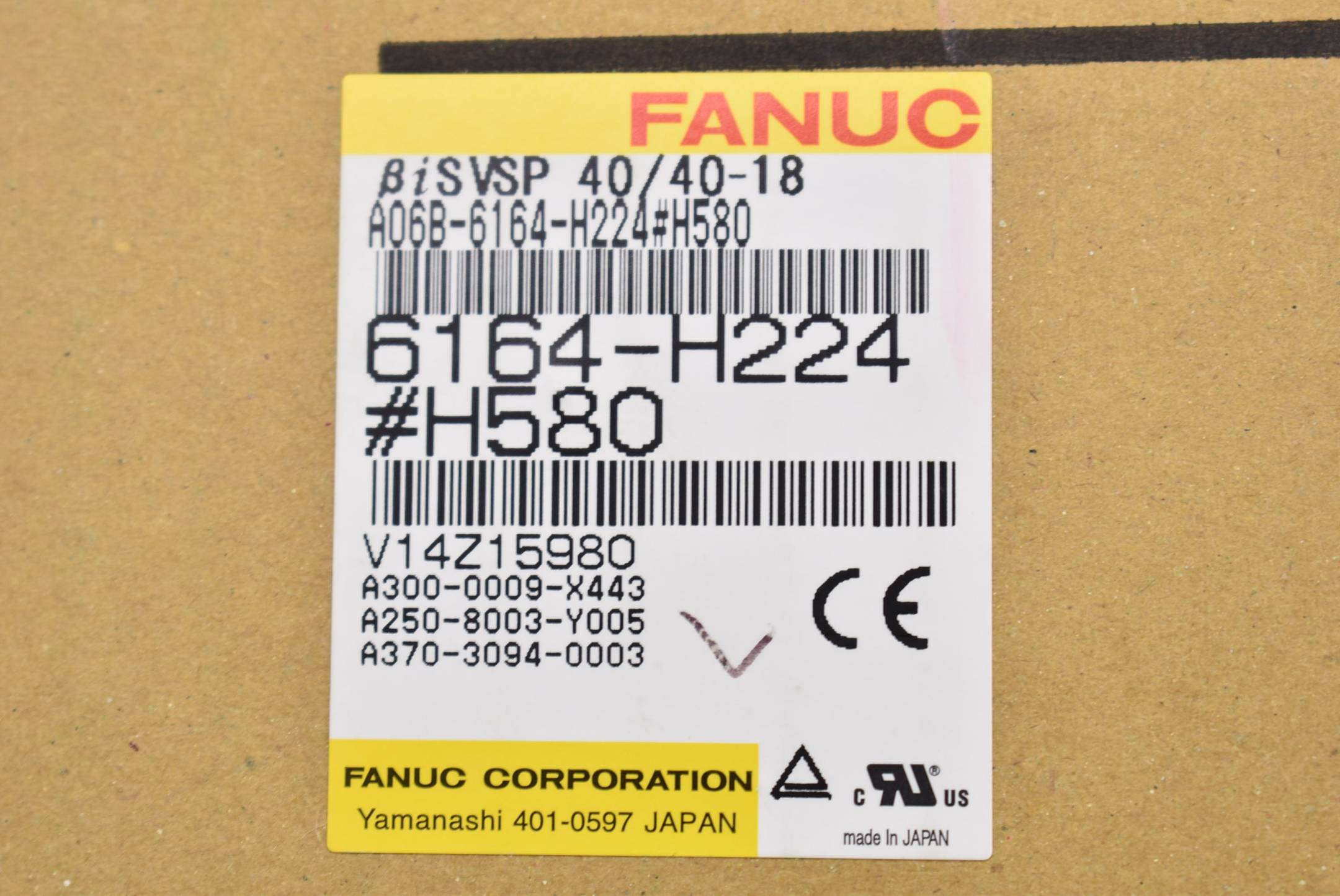 Fanuc Beta Servo & Spindel Amplifer A06B-6164-H224 H580