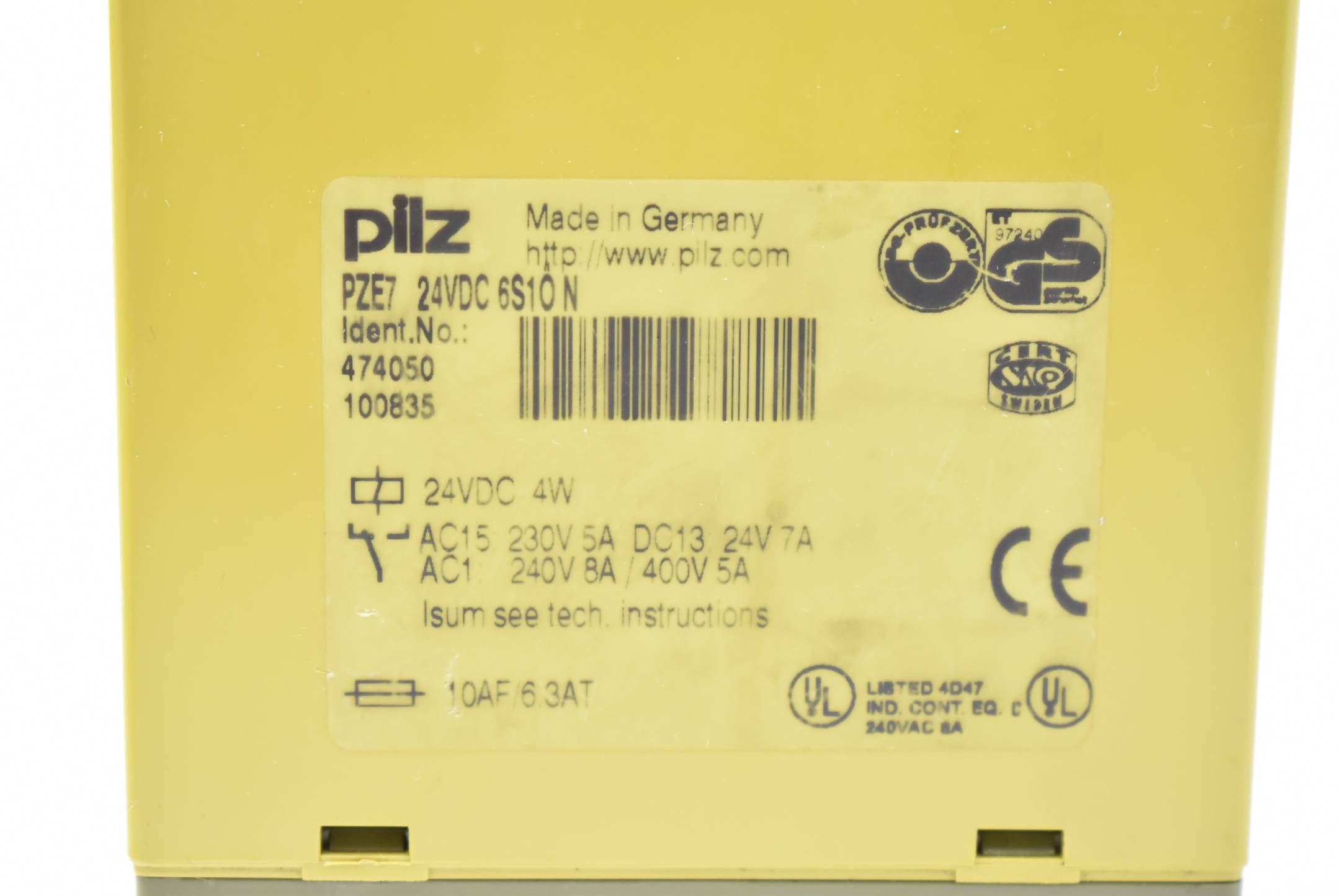 Pilz Sicherheitsrelais PZE7 24VDC 6S1ÖN 24VDC 4W 474050  ( PZE 7 24VDC 6S 1Ö N )