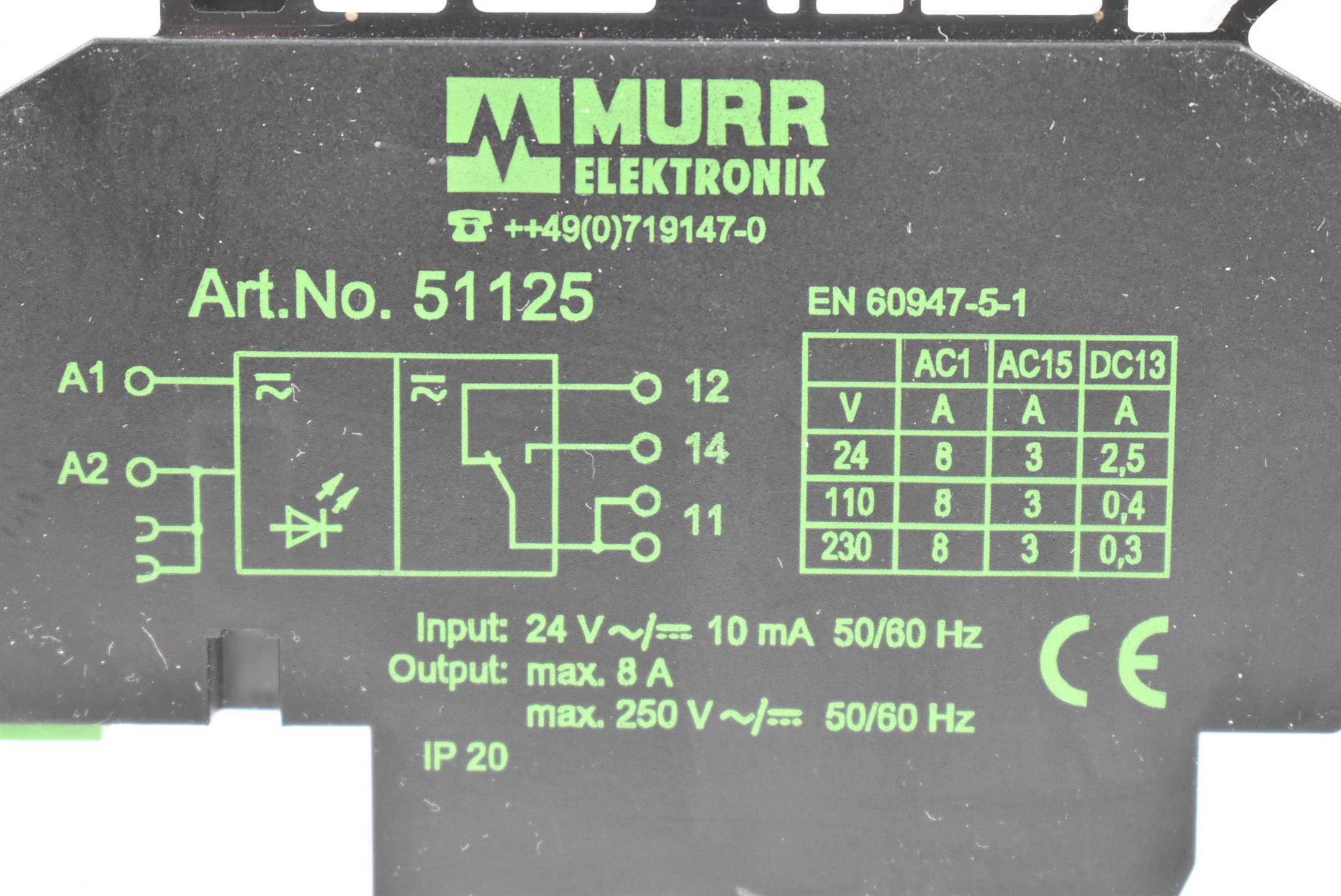 Murr Elektronik Ausgangsrelais RMMDU 11/24 VAC/DC ( 51125 )