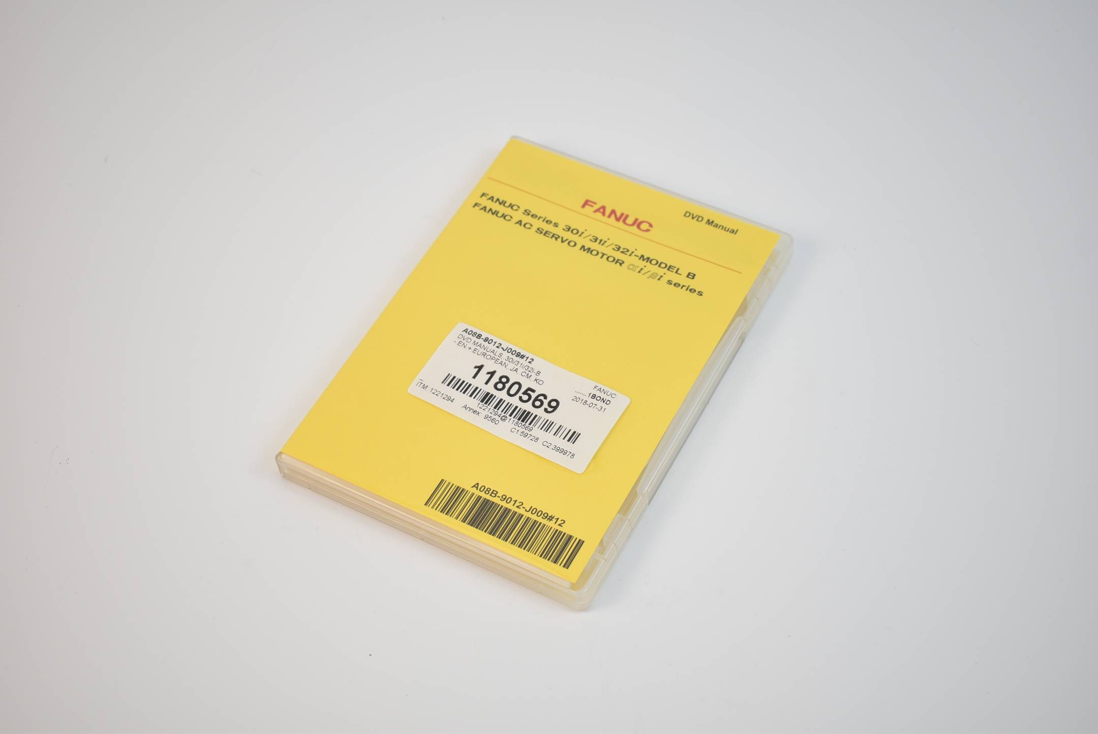 Fanuc DVD Manuals 30i/31i/32i-B-EN + European JA, CM, KO A08B-9012-J009