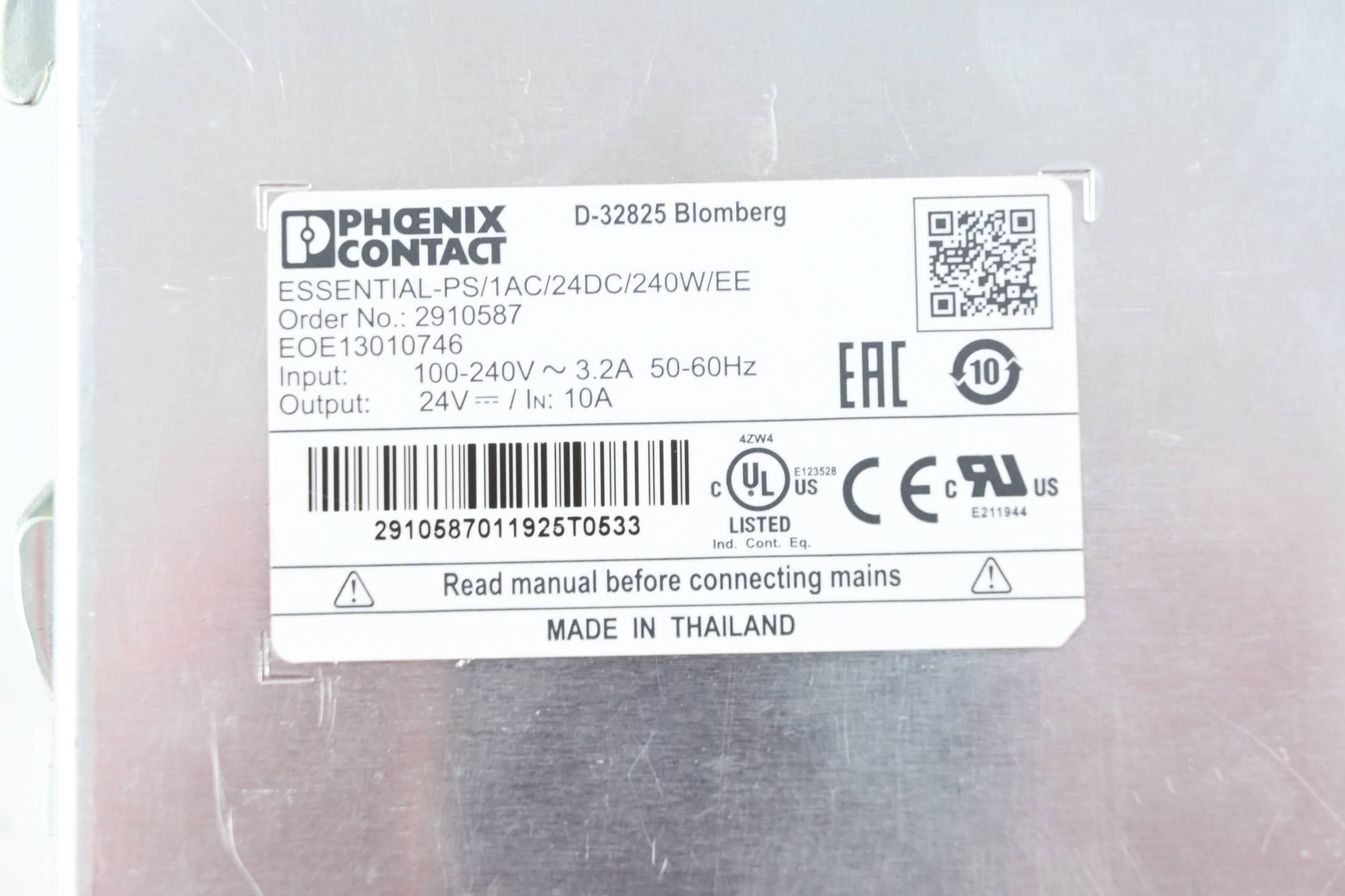Phoenix Contact Netzteil Essential-PS/1AC/24DC/240W/EE ( 2910587 )