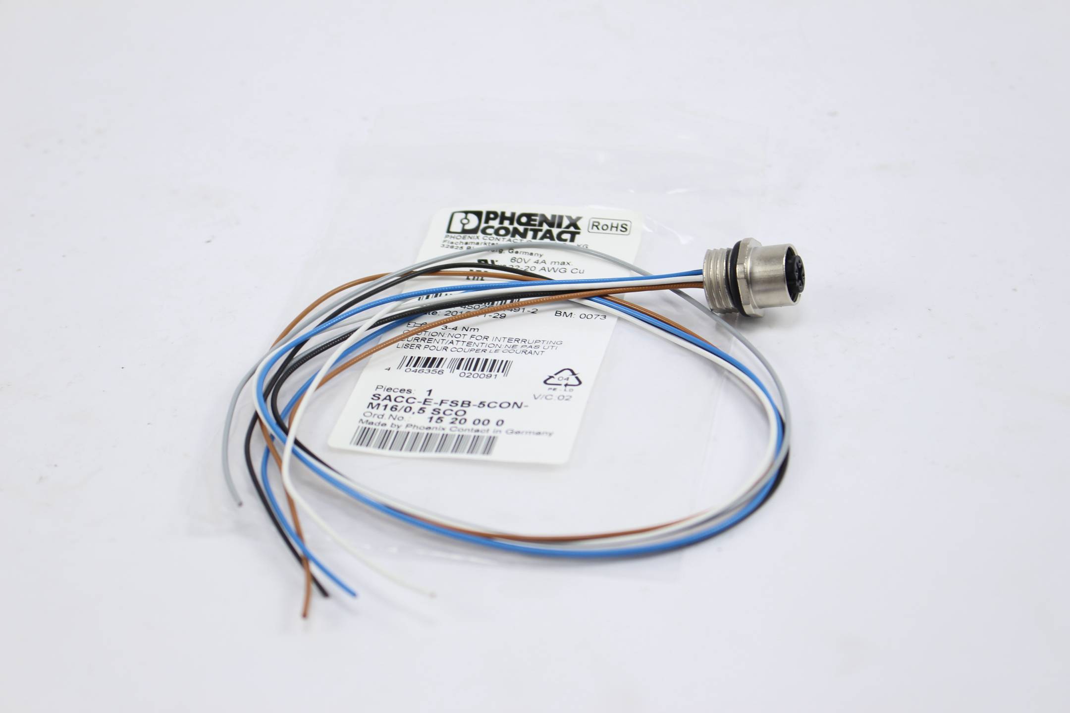 Phoenix Contact Gerätesteckverbinder SACC-E-FSB-5CON-M16/0,5 SCO ( 1520000 )