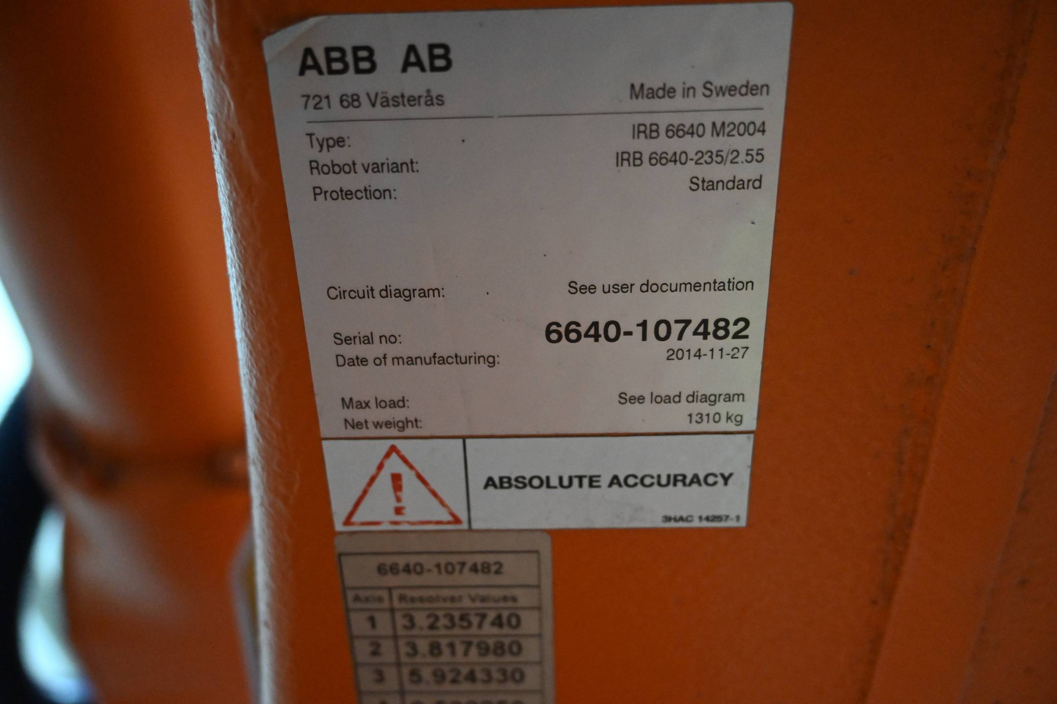 ABB Roboter Industrieroboter IRB6640 6640-235/2.55 M2004 IRC 5 FULL SET