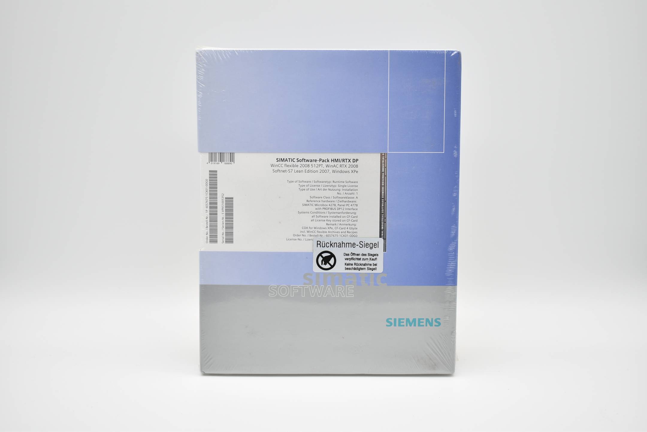 Siemens simatic Software-Pack HMI/RTX 6ES7675-1CX01-0DG0 ( 6ES7 675-1CX01-0DG0 )