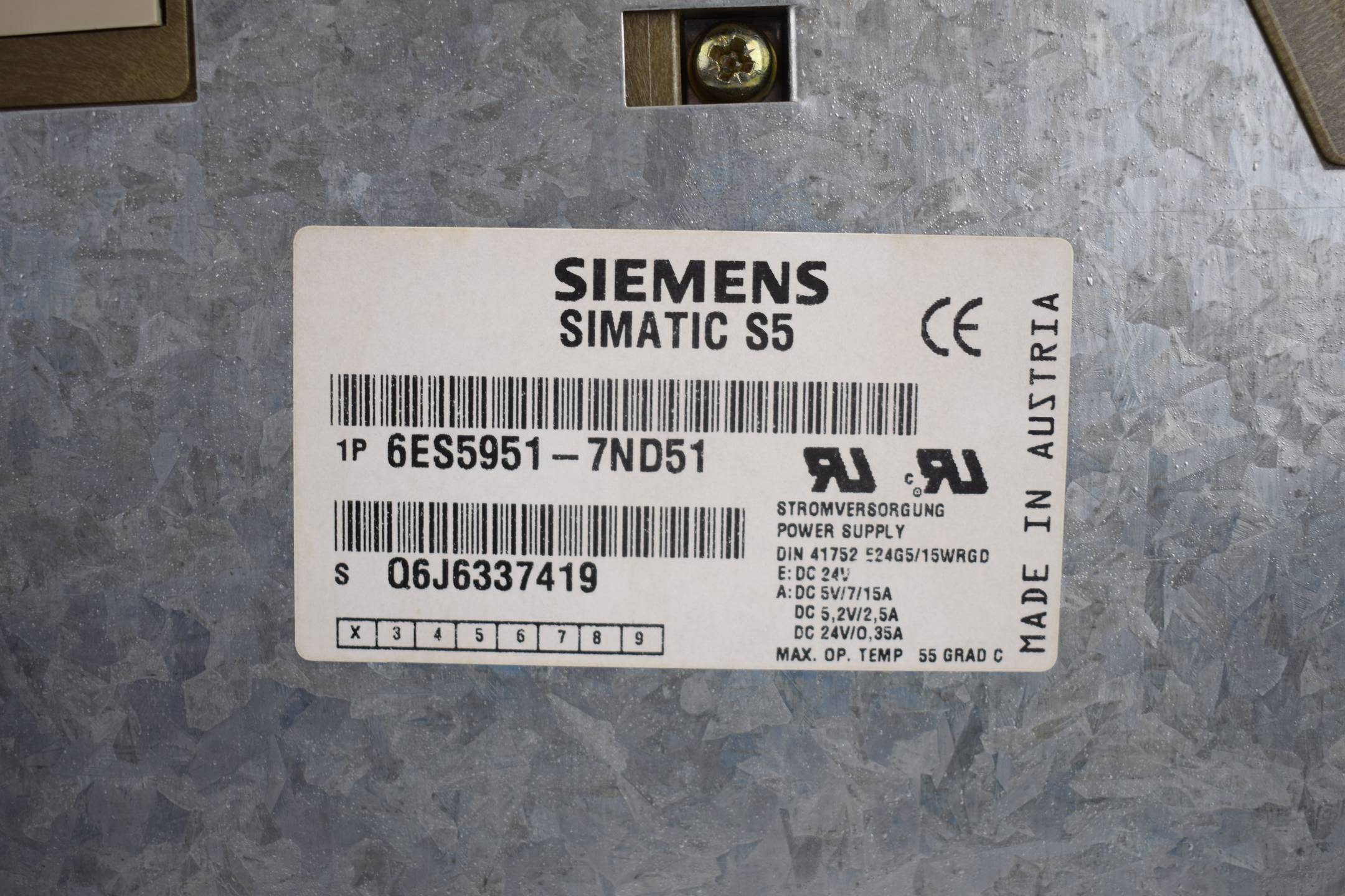 Siemens simatic S5 6ES5951-7ND51 E2