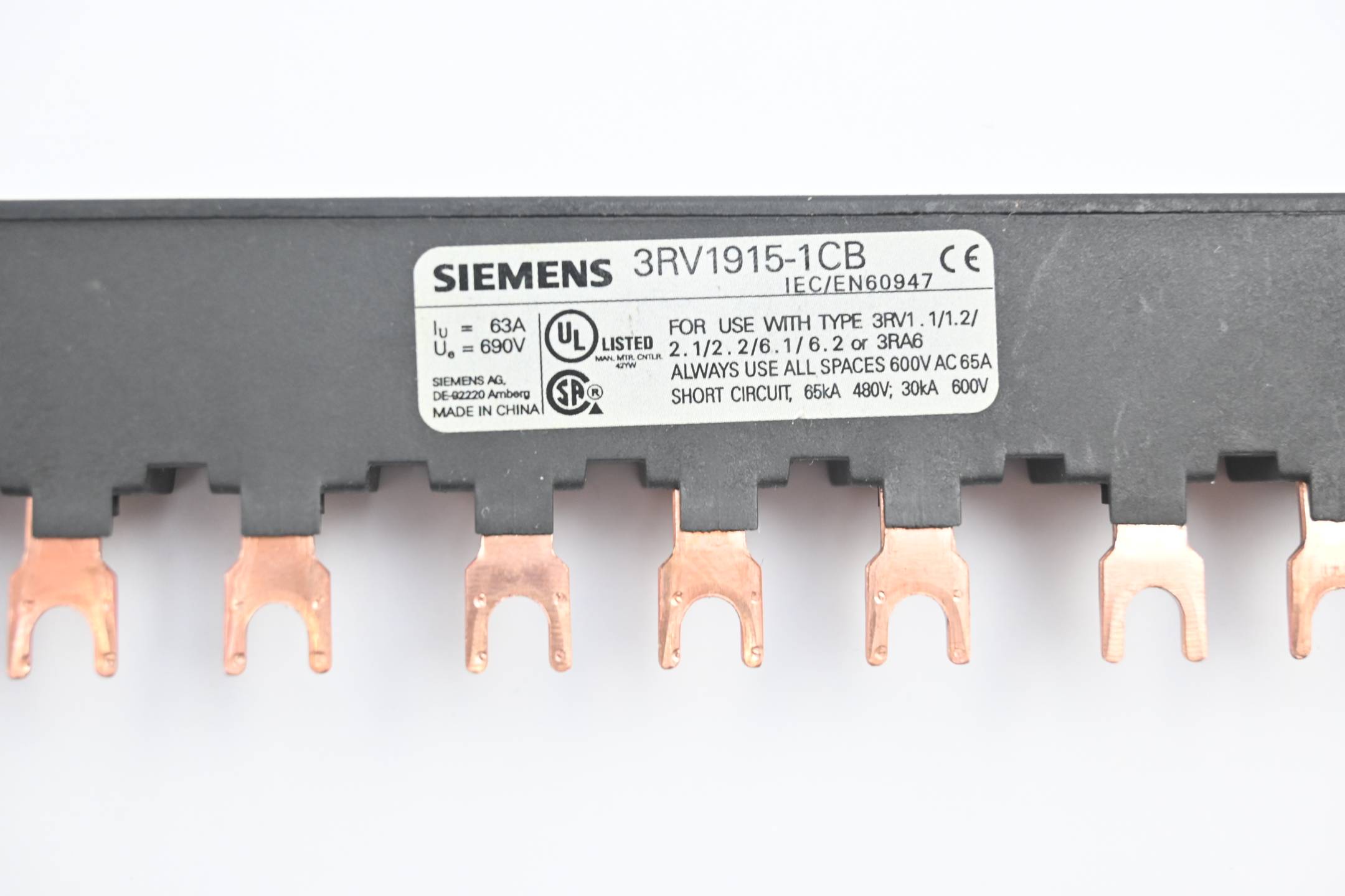 Siemens 3 Phasen Sammelschiene 3RV1915-1CB ( 3RV1 915-1CB )