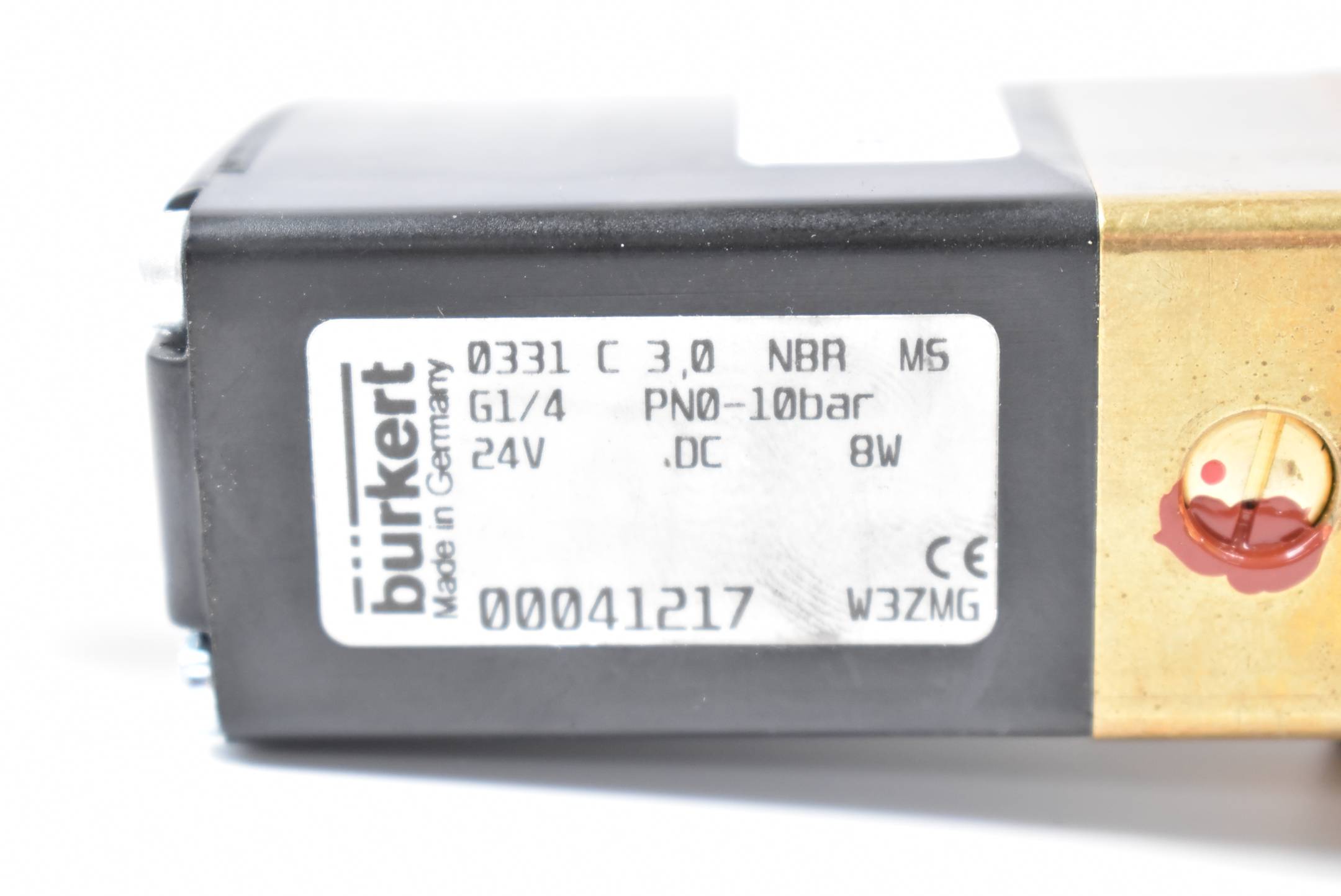 Bürkert Magnetventil 0331 C 3,0 NBR M5 G1/4 0-10bar 24V 00041217