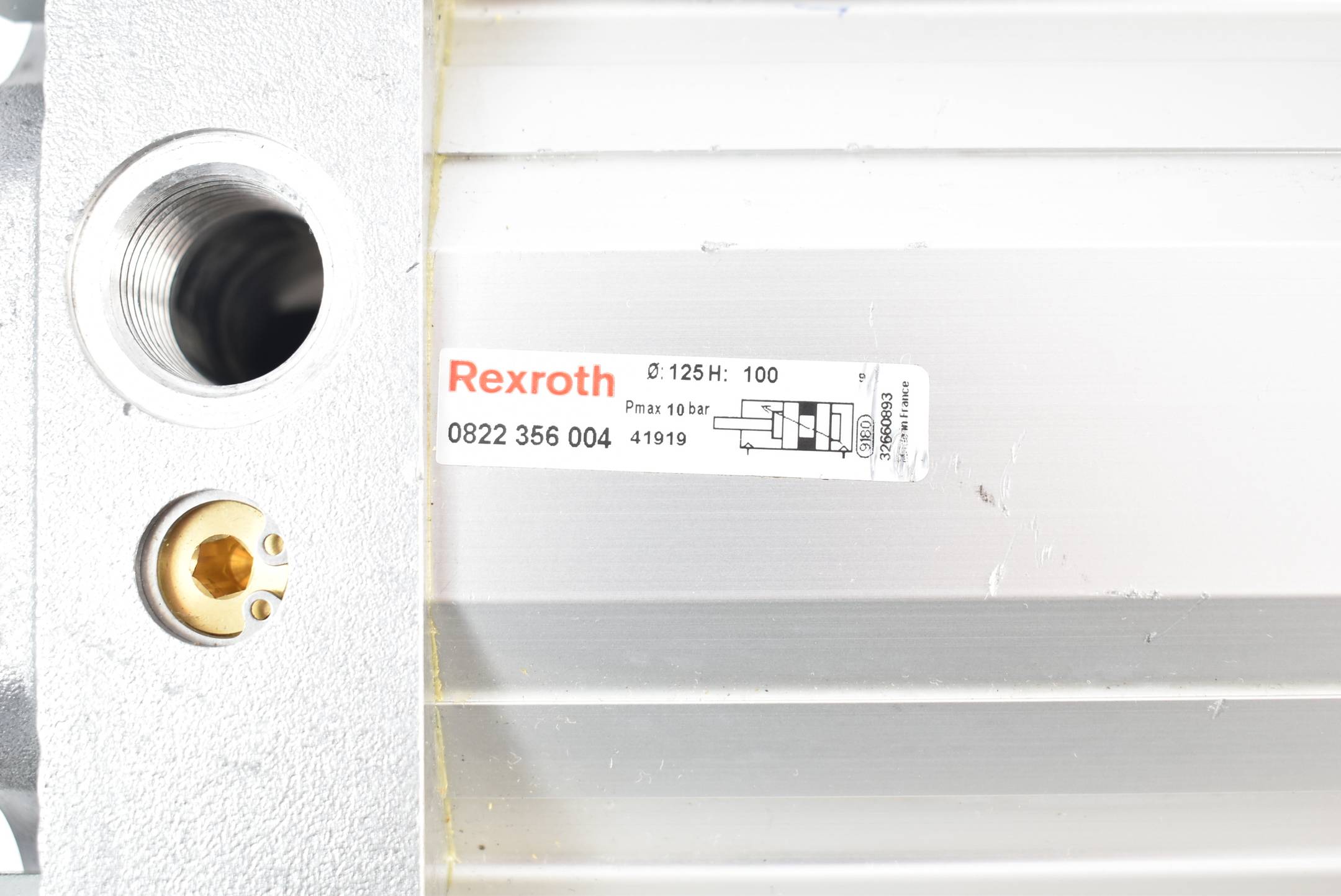Rexroth Pneumatikzylinder 0 822 356 004 ( 0822356004 ) Ø 125 Hub: 100