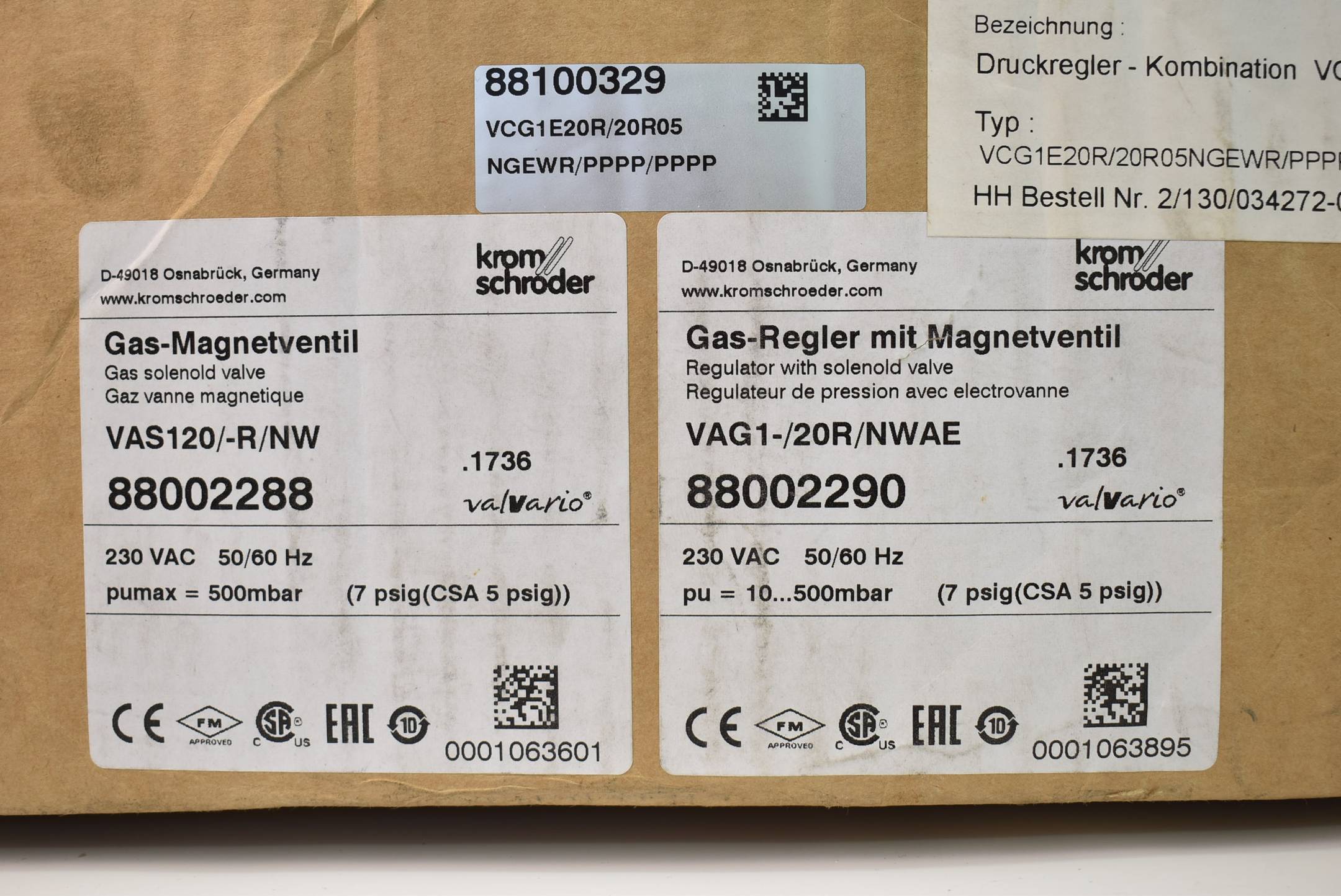 Kromschröder VAS120/-R/NW + VAG1-/20RNWAE ( 88100329 )