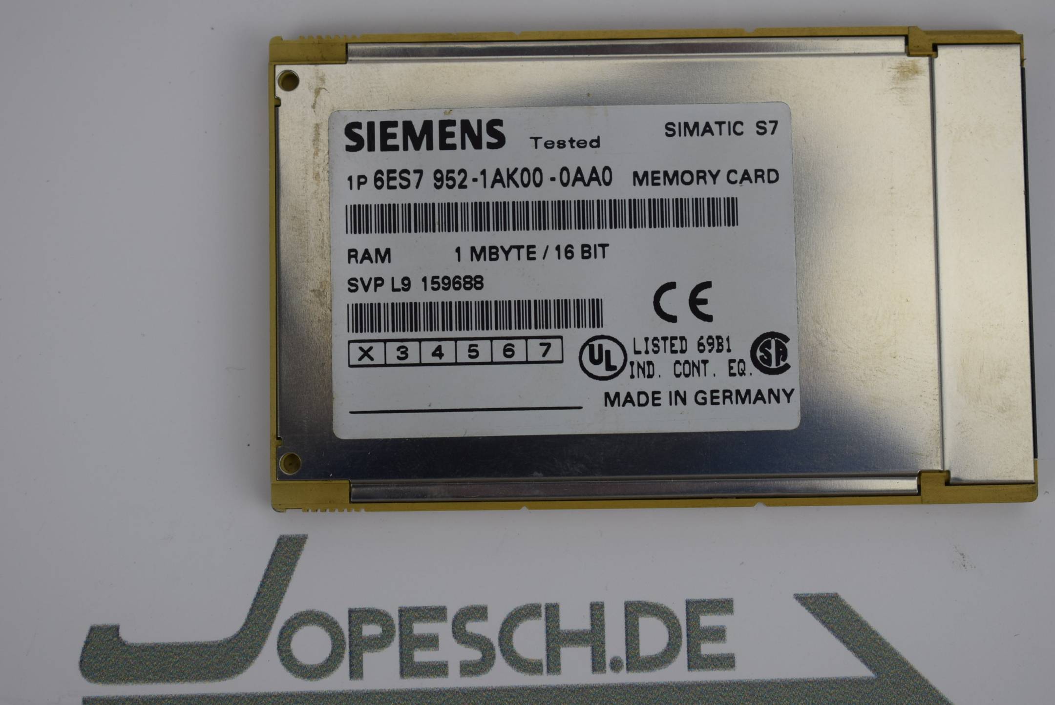 Siemens simatic S7 Memory Card 256kB 6ES7 952-1AK00-0AA0 ( 6ES7952-1AK00-0AA0 )