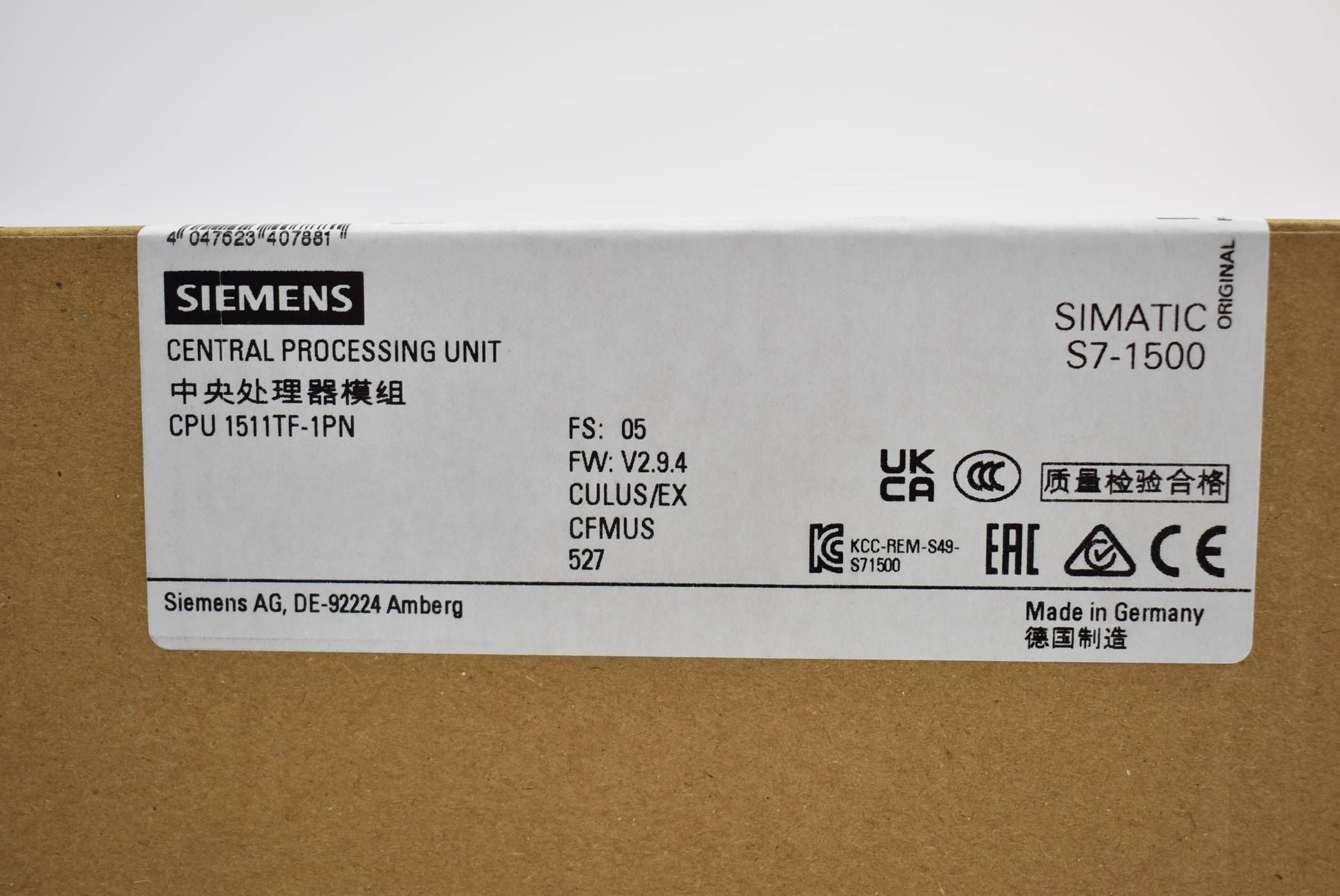 Siemens simatic S7-1500T 1511TF-1 6ES7 511-1UK01-0AB0 ( 6ES7511-1UK01-0AB0 ) E5