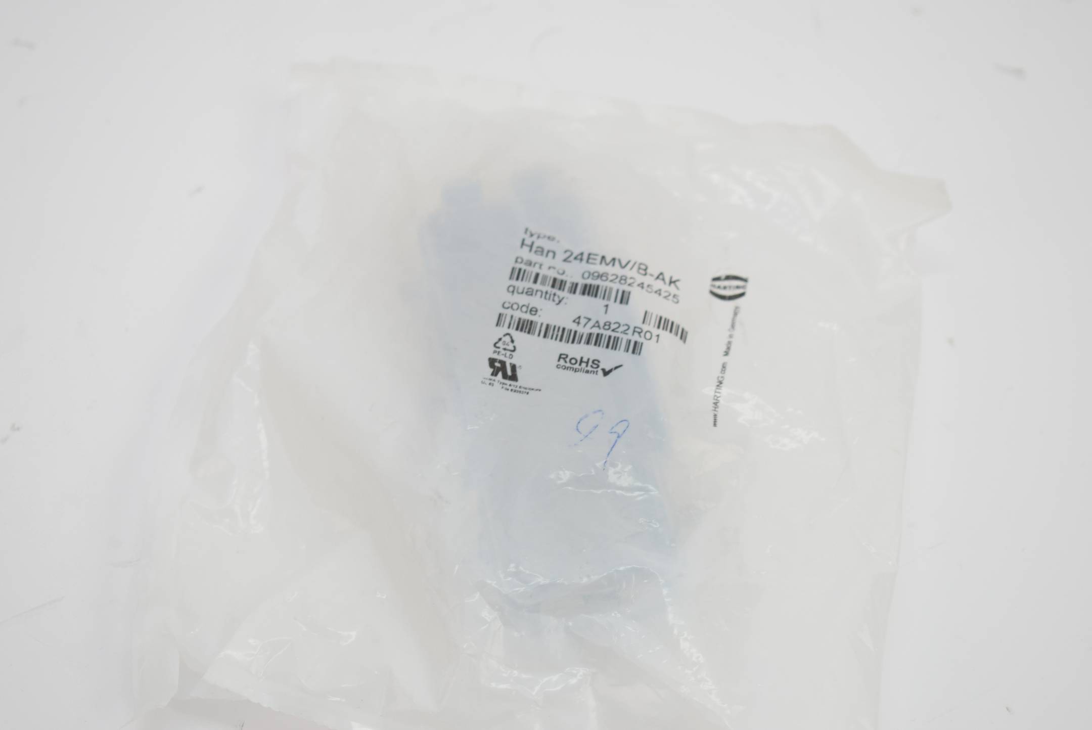 Harting Han 24EMV-B-AK Abdeckkappe Querbügelverriegelung IP65 ( 09628245425 )