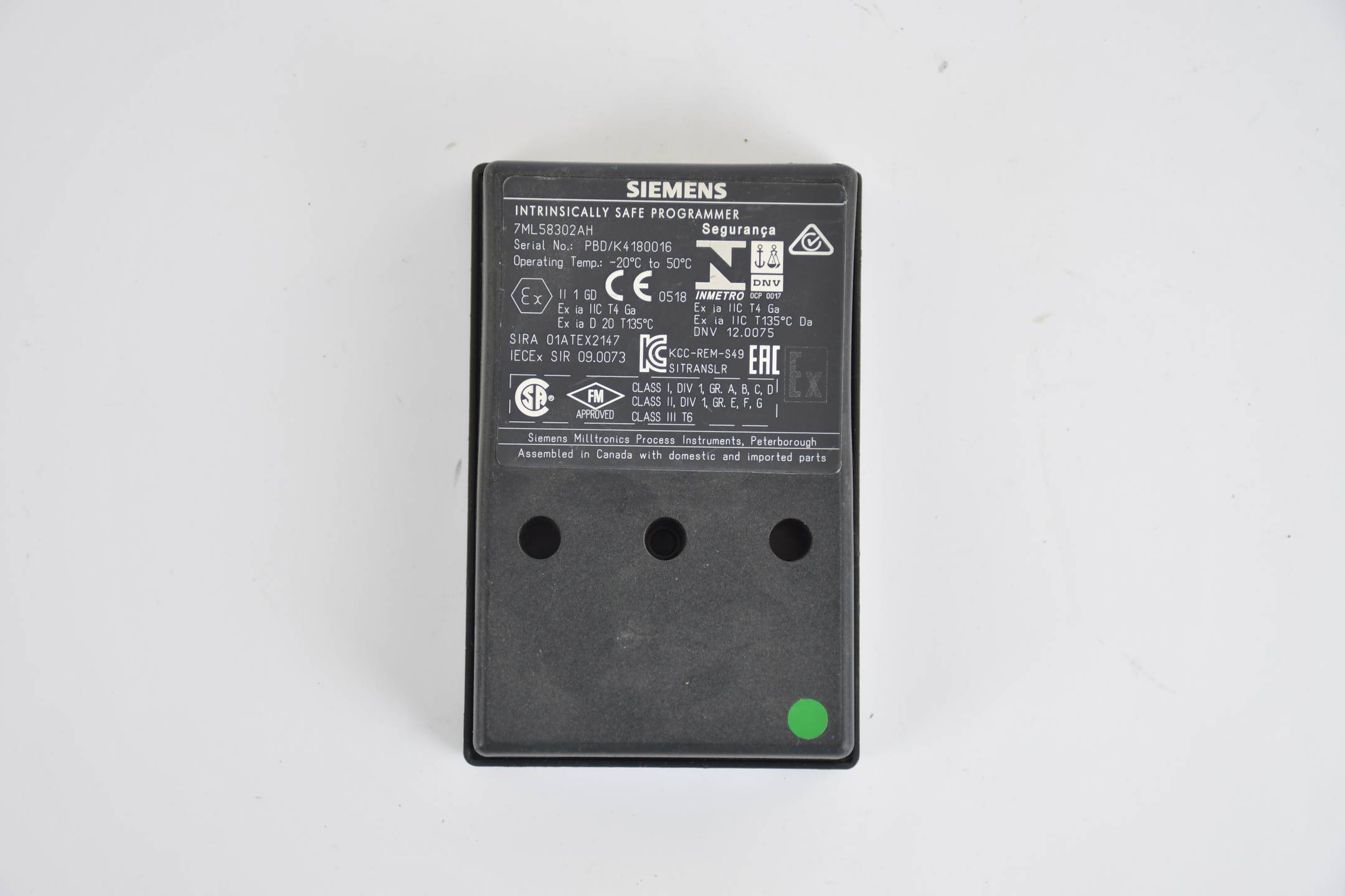 Siemens 7ML58302AH Intrinsically Safe Programmer