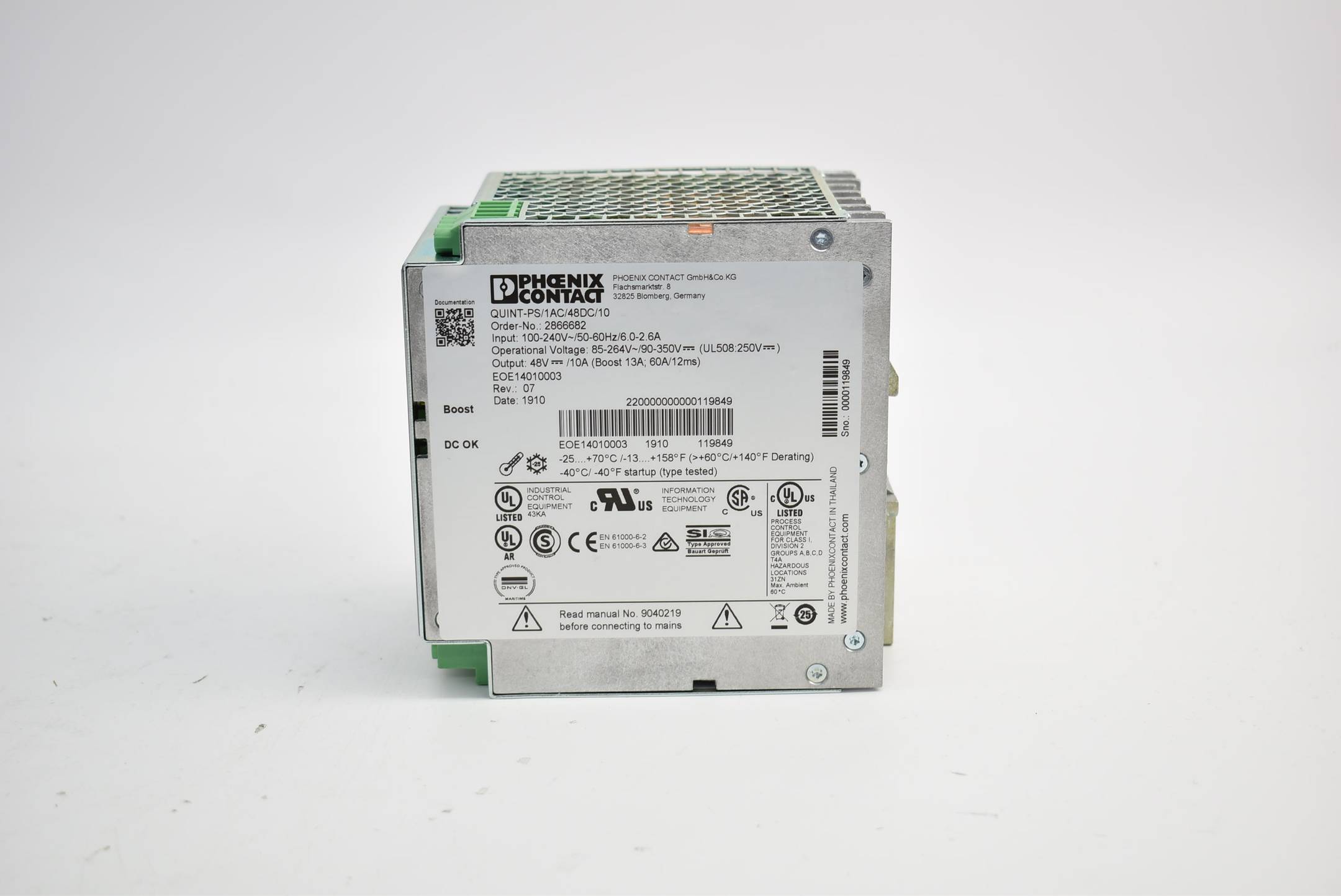 Phoenix Contact Stromversorgung QUINT-PS/1AC/48DC/10 ( 2866682 )