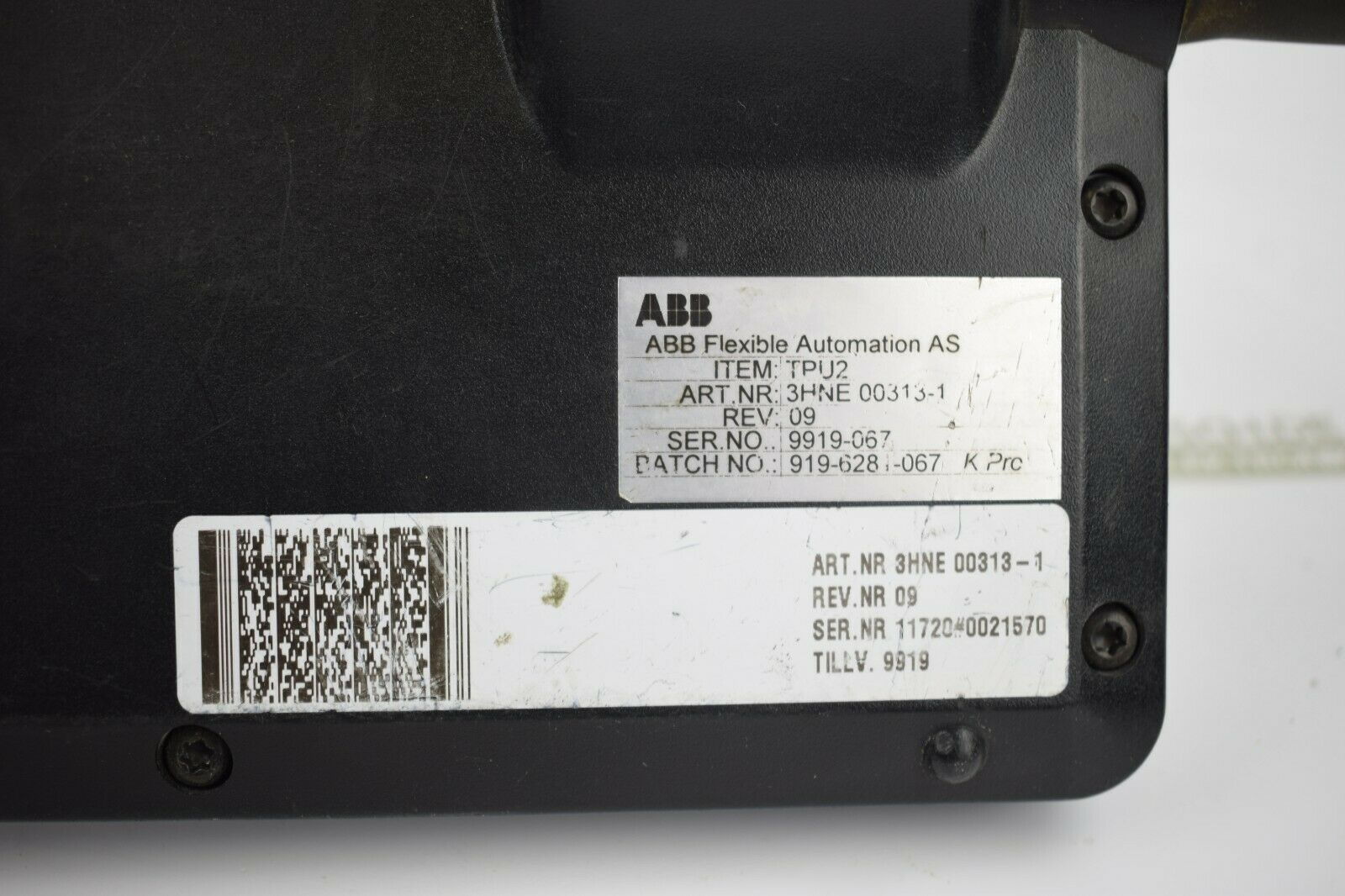 ABB Flexible Automation AS TPU2 3HNE 00313-1 