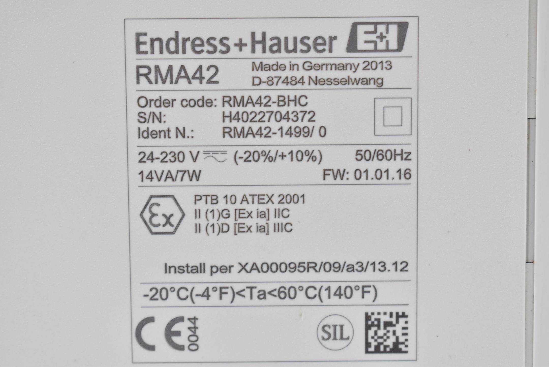 Endress+Hauser Prozesstransmitter 24-230V 14VA 7W ( RAM42-BHC ) RAM42-1499/0 