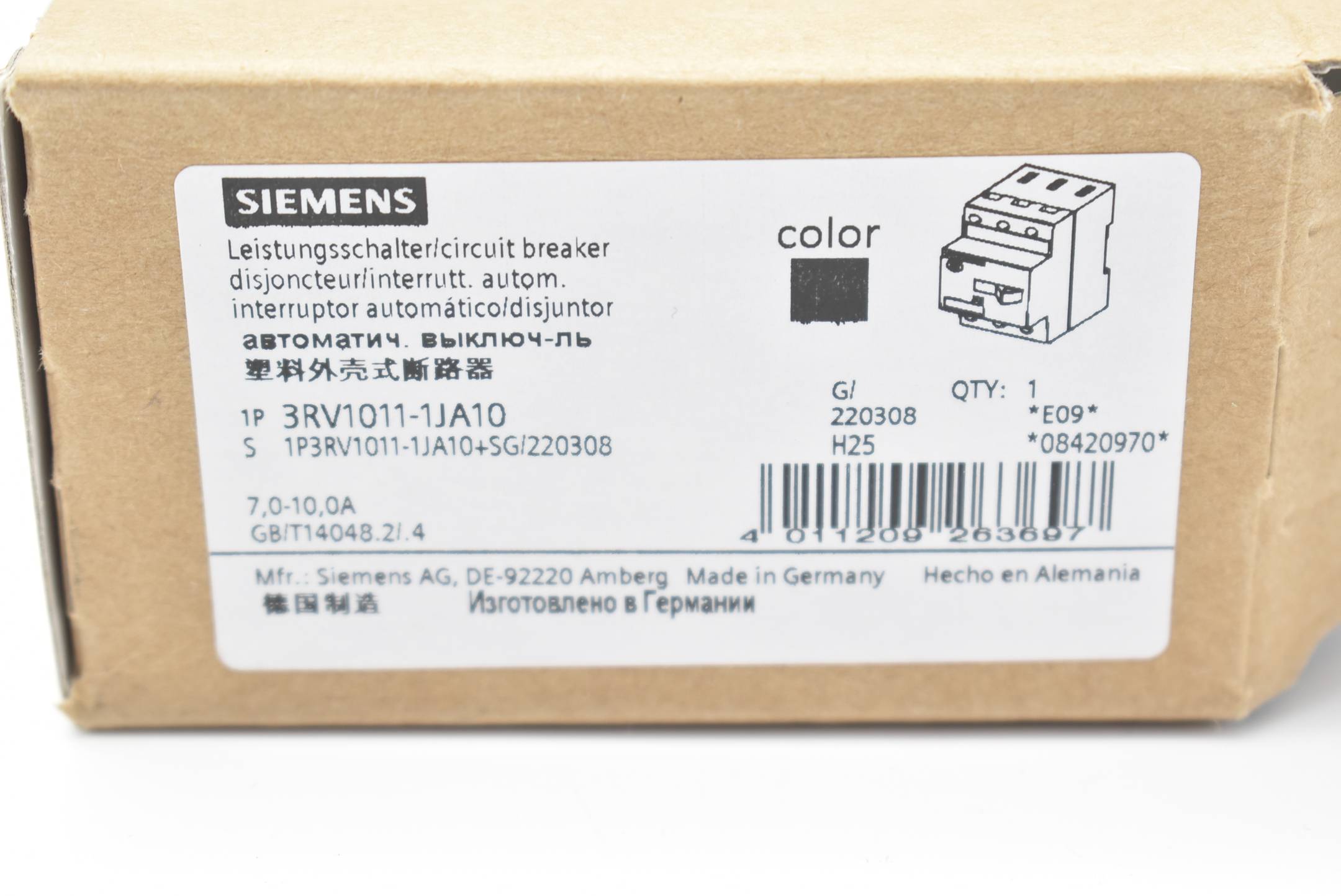 Siemens Sirius Leistungsschalter 3RV1011-1JA10 E.9