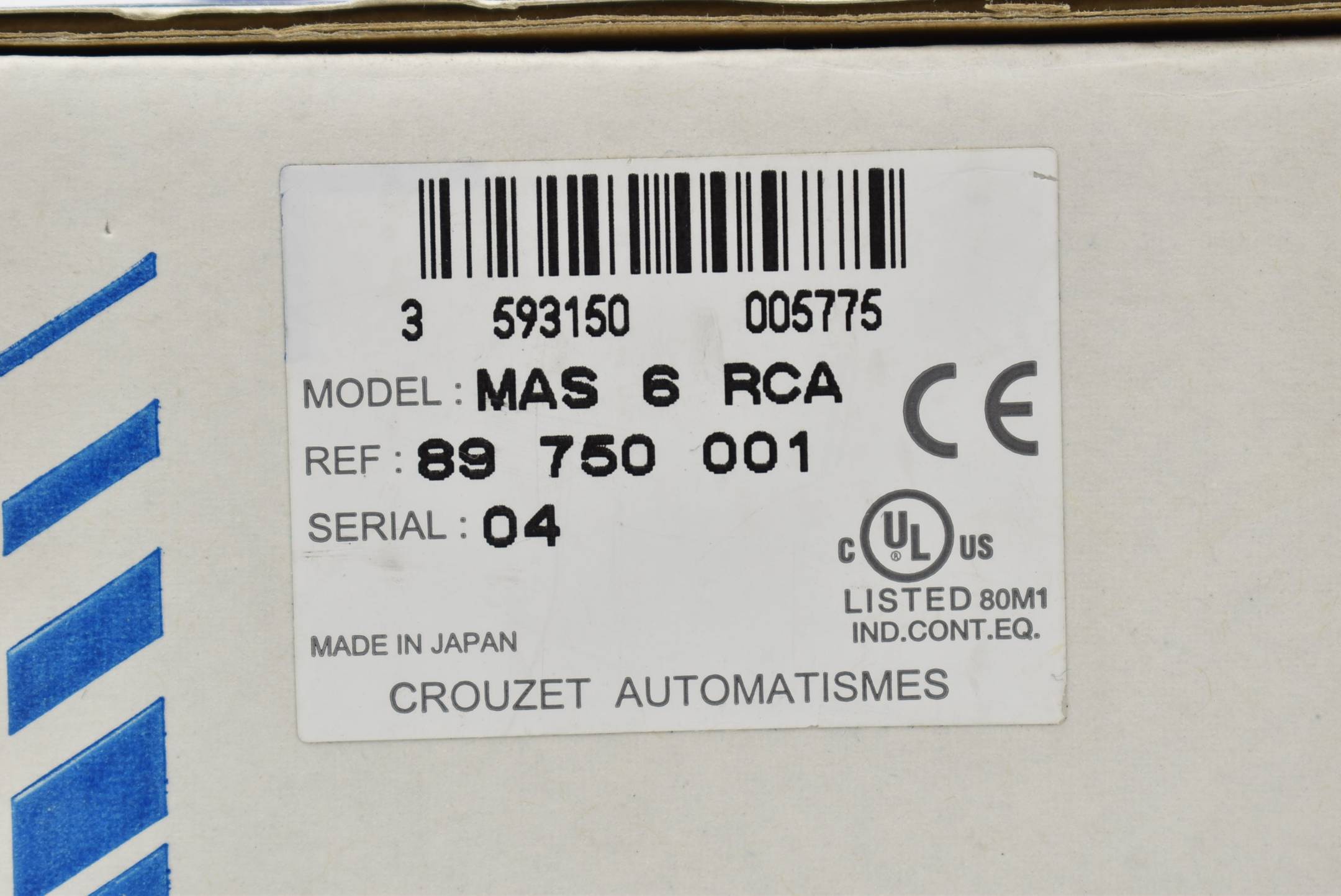 Mitsubishi electric Crouzet millenium AC100-240V 8A MAS 6 RCA ( 89750001 )
