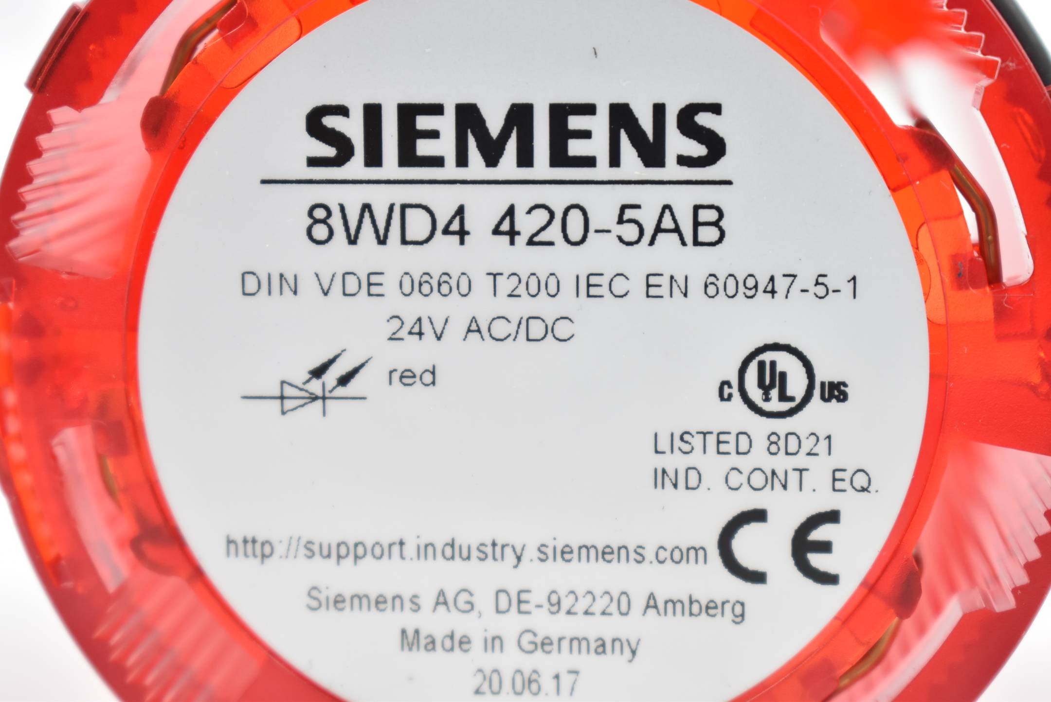 Siemens Dauerlichtelement Rot 8WD4420-5AB ( 8WD4 420-5AB )