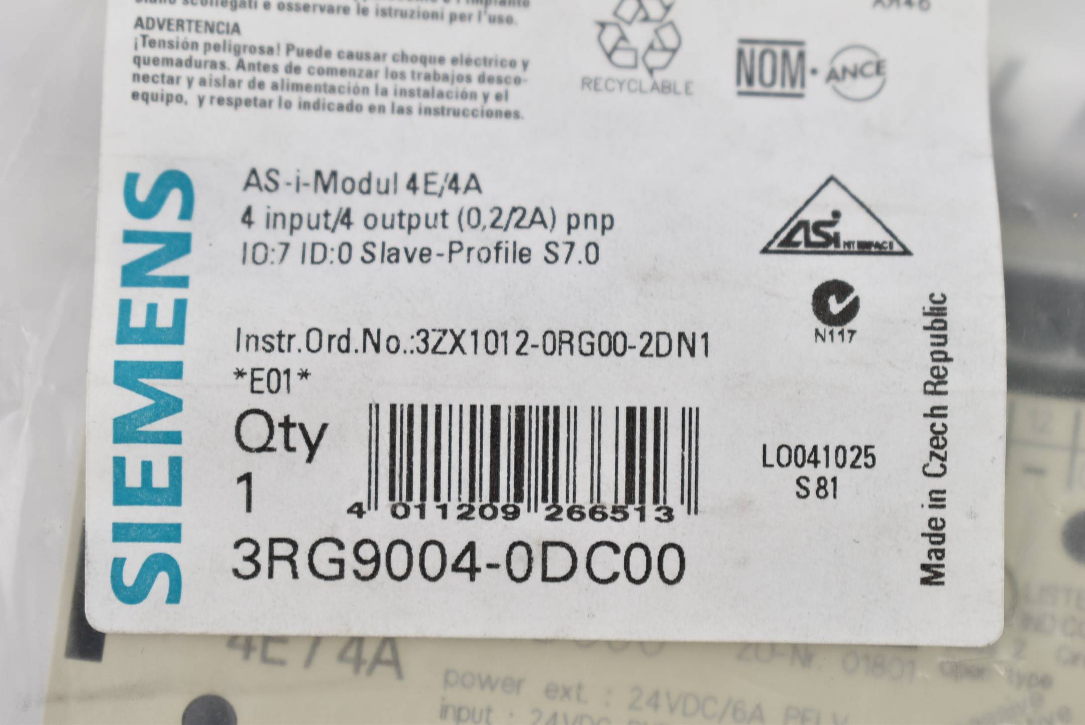 Siemens AS-i-Modul 4E/4A 3RG9 004-0DC00 ( 3RG9004-0DC00 )
