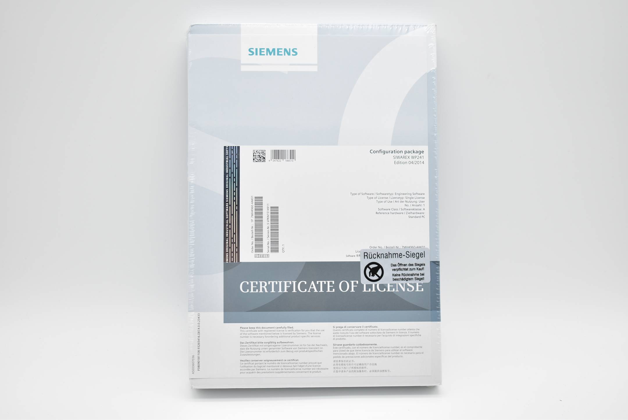 Siemens Configuration package siwarex WP241 7MH4960-4AK01