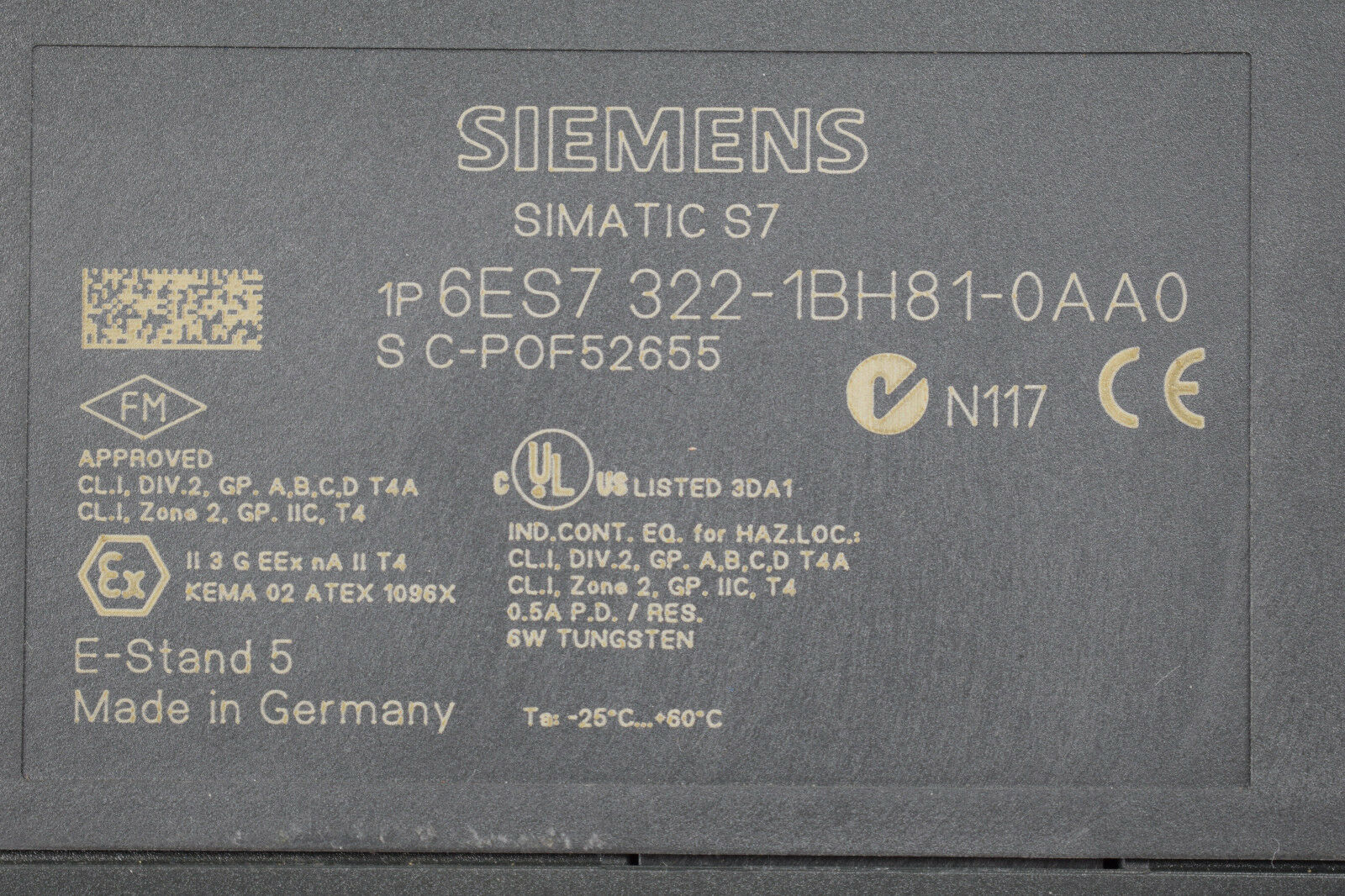 Siemens simatic S7-300 SM322 6ES7 322-1BH81-0AA0 ( 6ES7322-1BH81-0AA0 ) E5