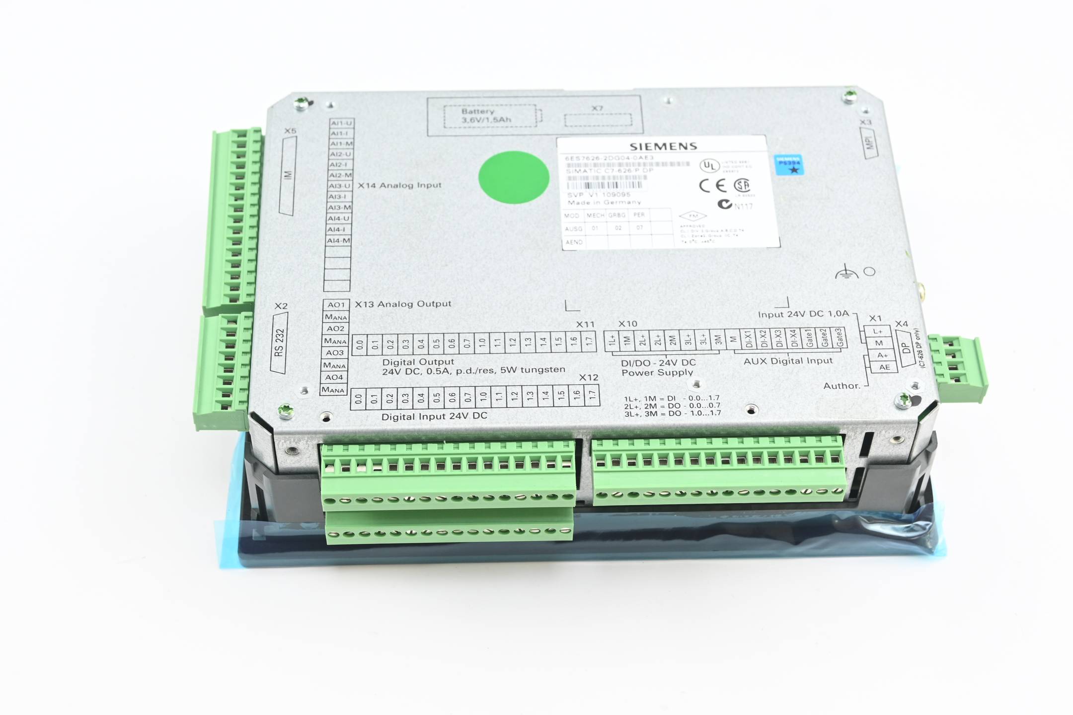 Siemens Simatic C7-626/P DP Panel 6ES7626-2DG04-0AE3 ( 6ES7 626-2DG04-0AE3 )