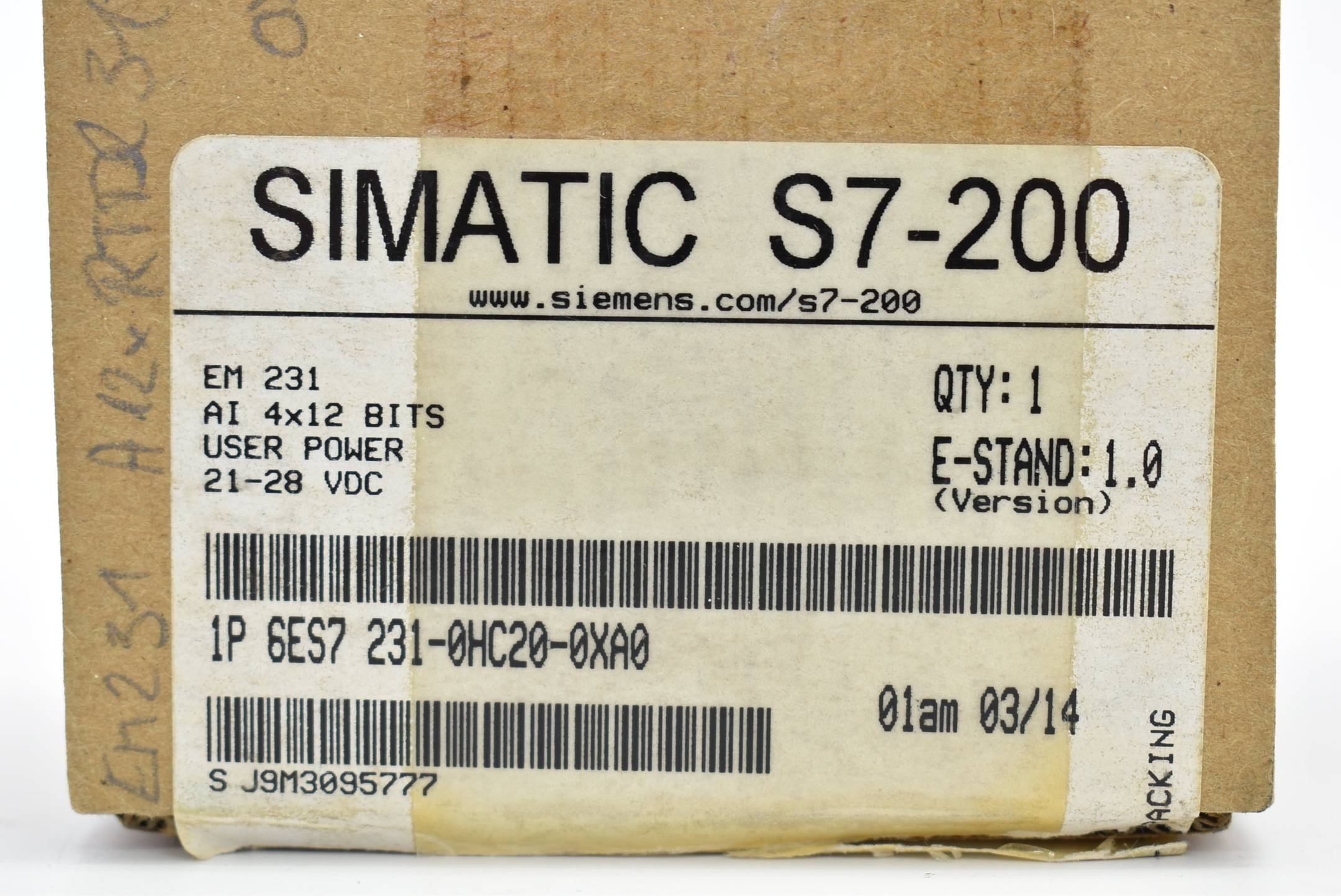 Siemens Simatic Analog Eingangsmodul 6ES7 231-0HC20-0XA0 ( 6ES7231-0HC20-0XA0 )