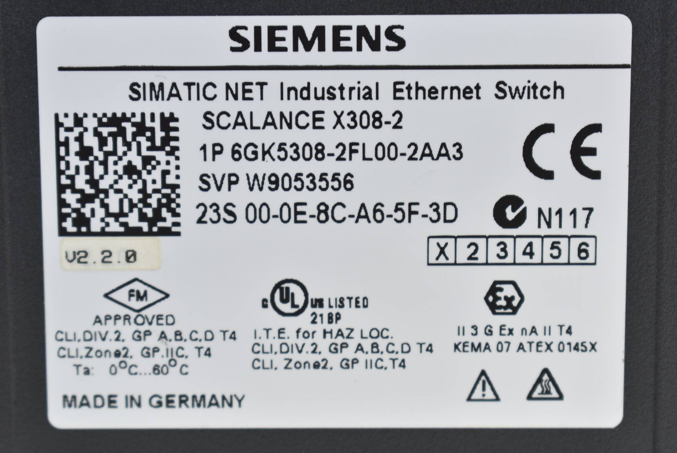 Siemens scalance X308-2 6GK5 308-2FL00-2AA3 ( 6GK5308-2FL00-2AA3 ) E1