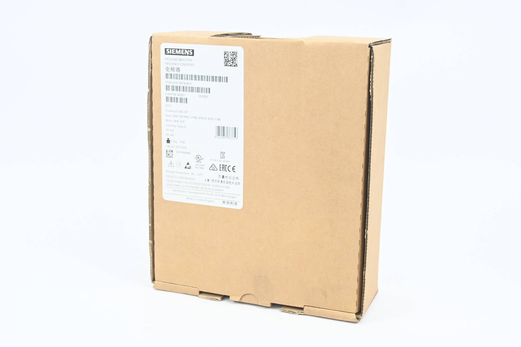 Siemens Sinamics Frequenzumrichter 6SL3210-1KE18-8AP1 / 6SL3 210-1KE18-8AP1 C02