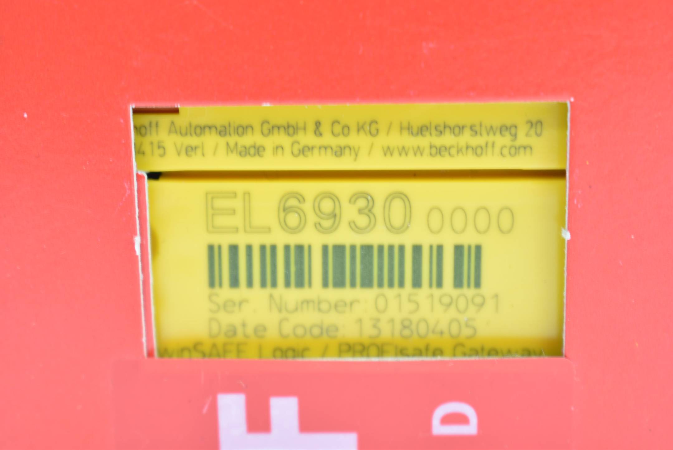 Beckhoff EtherCAT-Klemme Kommunikations-Interface TwinSafe EL6930 ( EL 6930 )