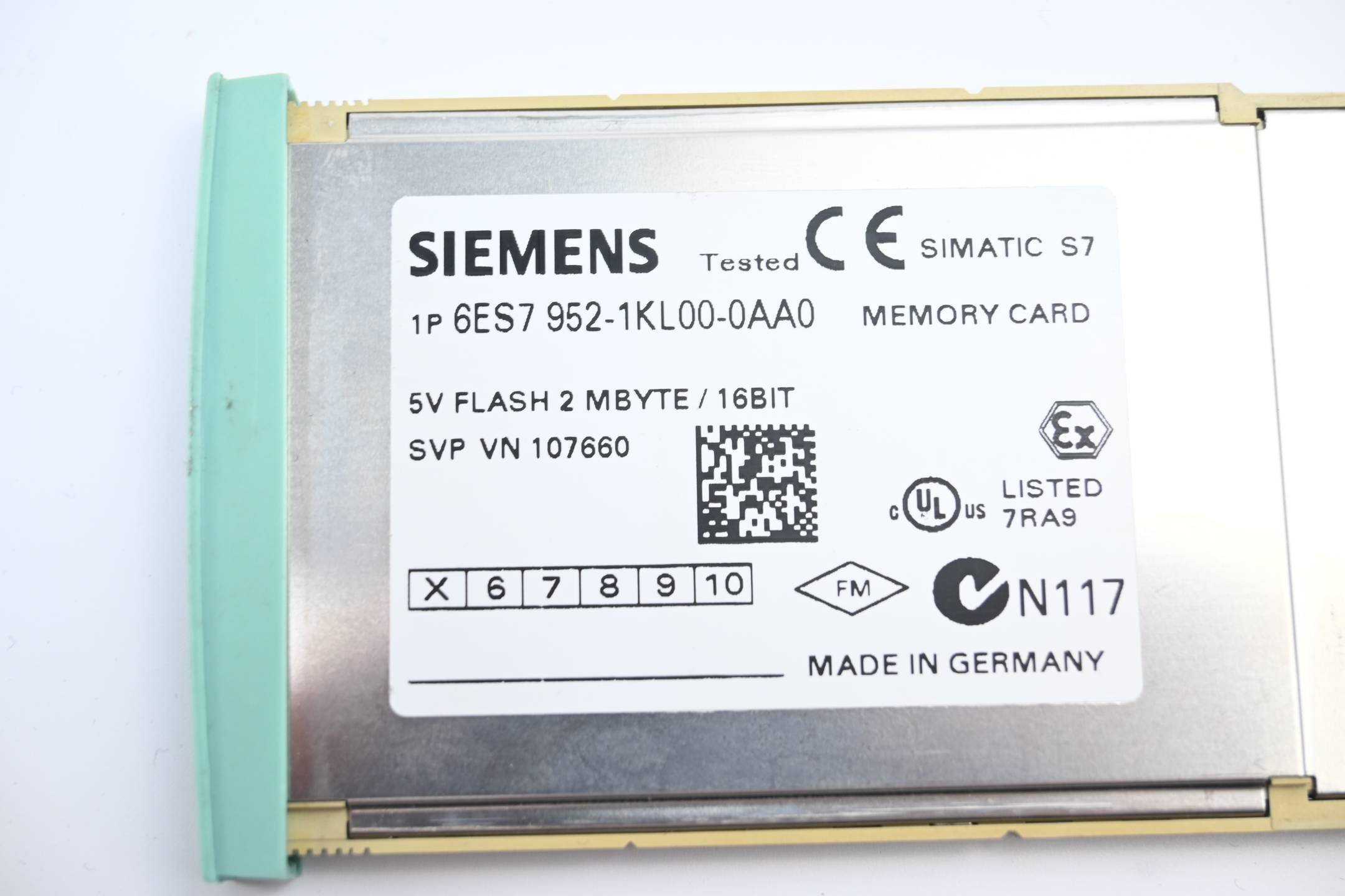 Siemens Simatic S7 Memory Card 2MB 6ES7952-1KL00-0AA0 ( 6ES7 952-1KL00-0AA0 )