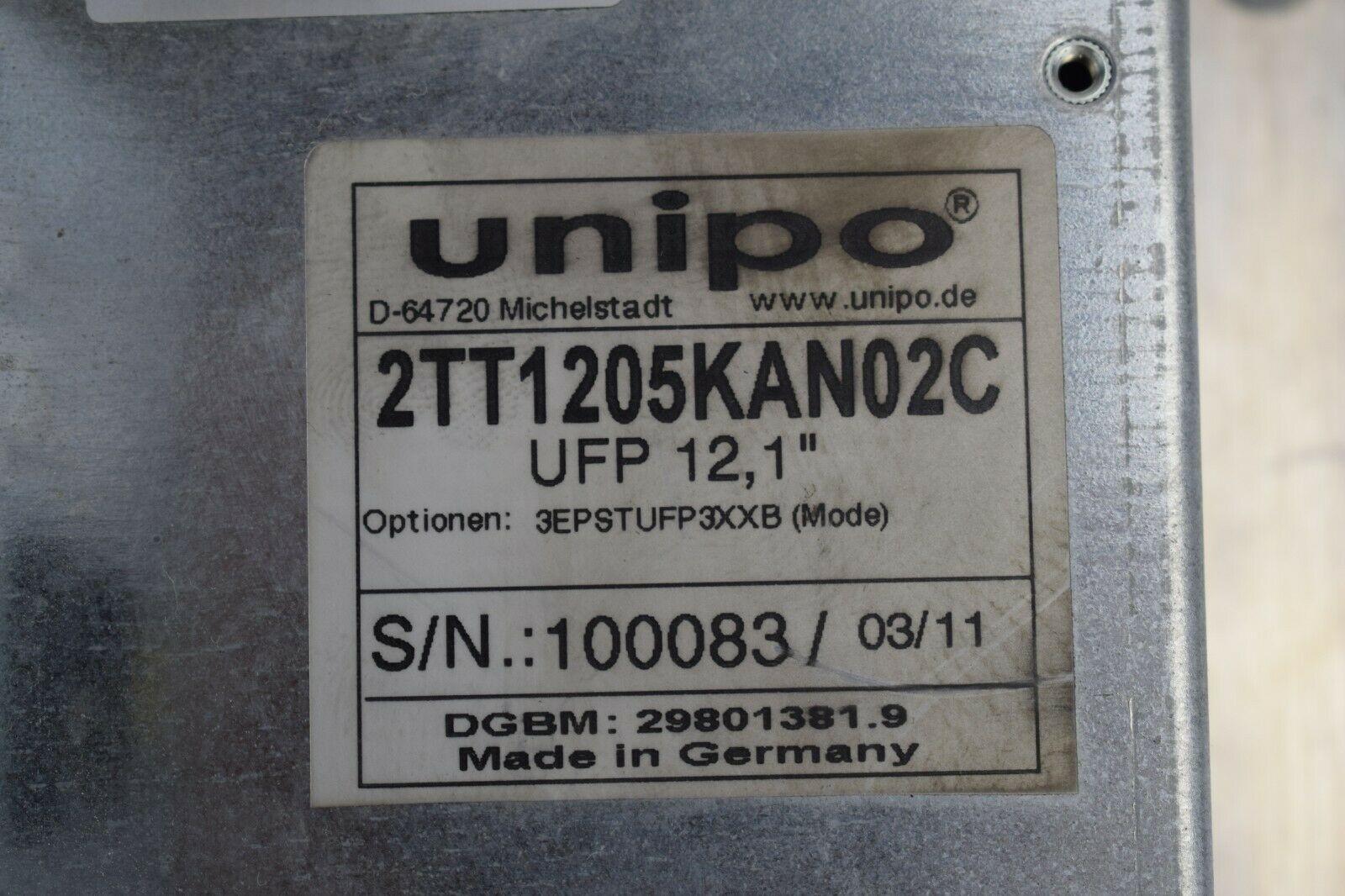 Unipo 2TT1205KAN02C + Control unit 7BXUFP03GH00 + Videoeingang 7LPIP923B210A1