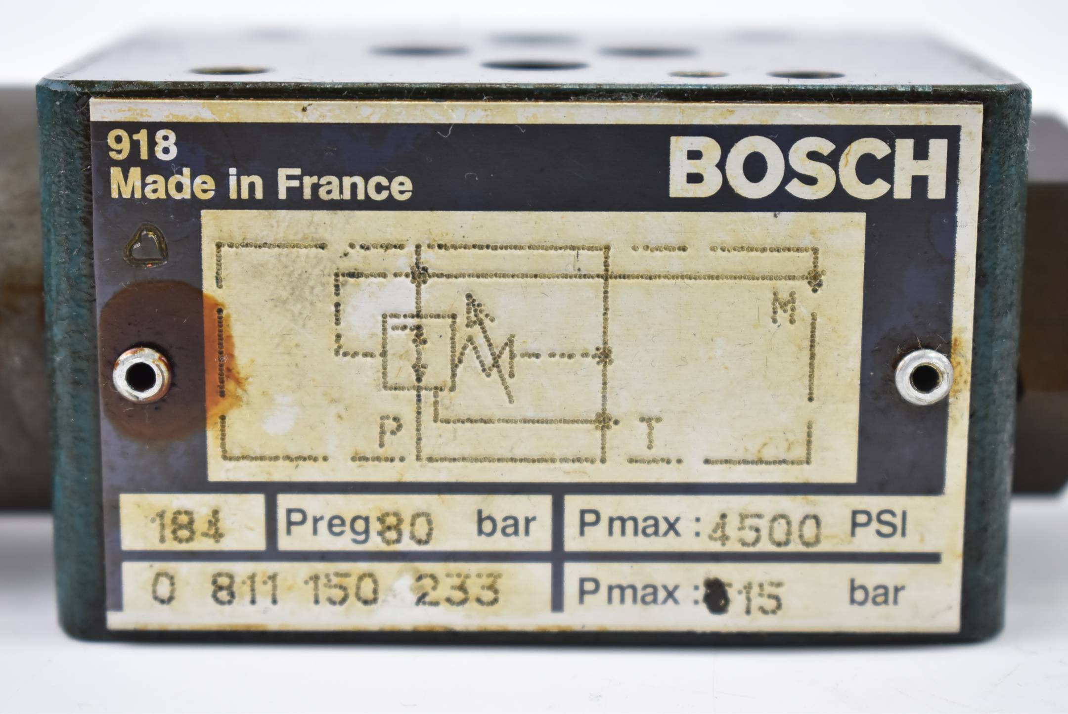 Bosch Hydraulikventil 80bar 4500Psi 0 811 150 233 ( 0811150233 )