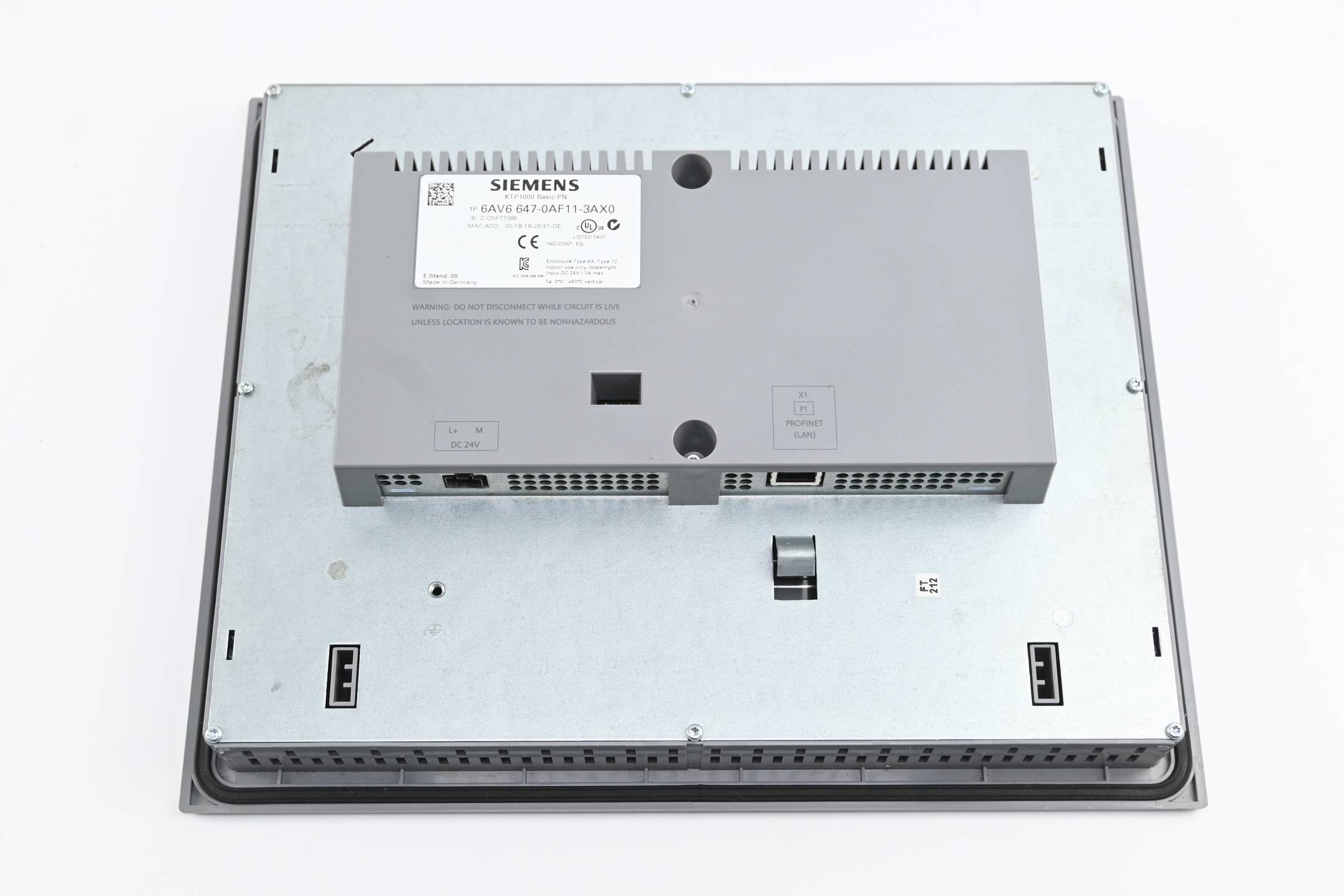 Siemens Simatic HMI KTP1000 Panel 6AV6647-0AF11-3AX0 ( 6AV6 647-0AF11-3AX0 ) E9