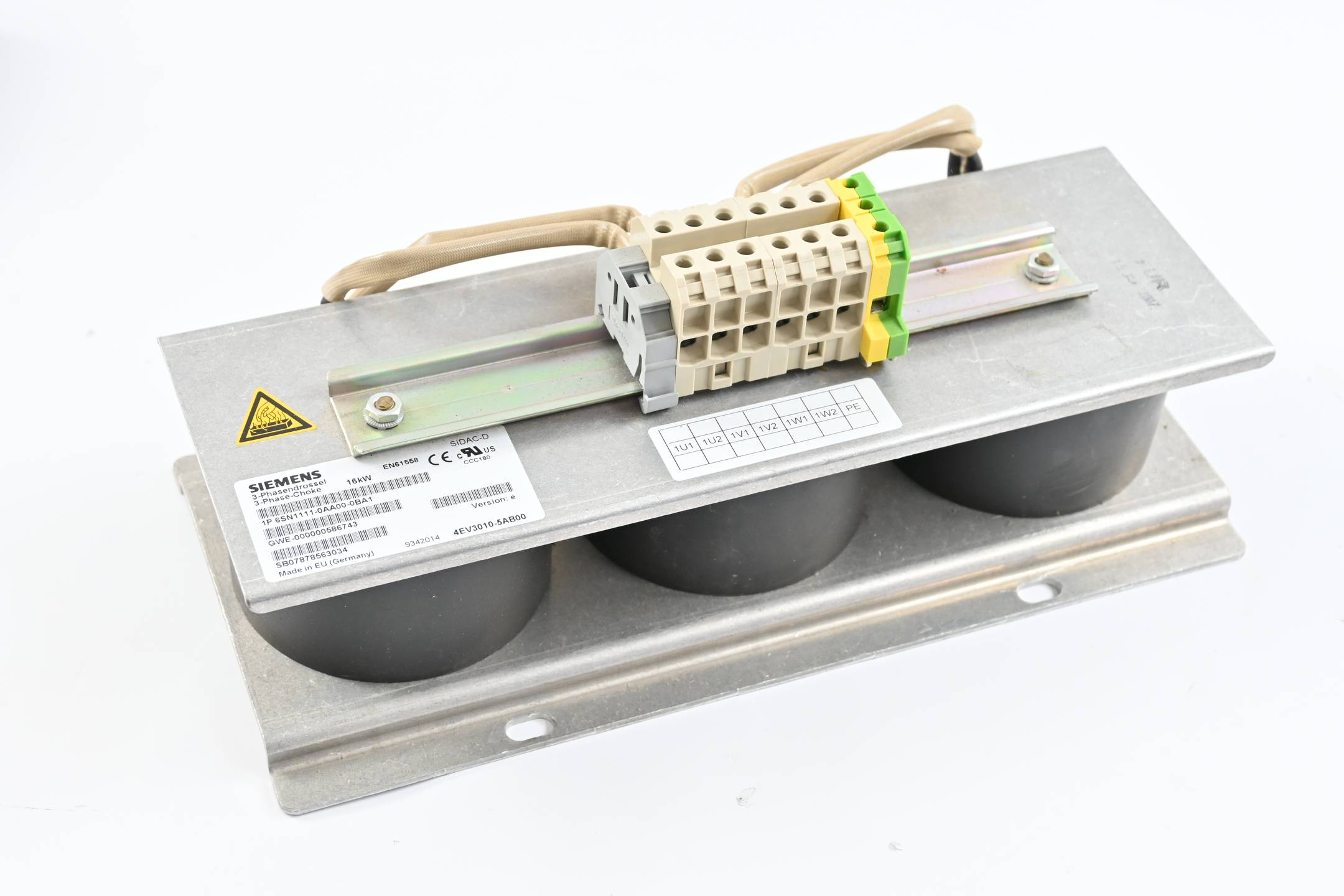 Siemens 3 Phasen Drossel 6SN1111-0AA00-0BA1 ( 6SN1 111-0AA00-0BA1 )