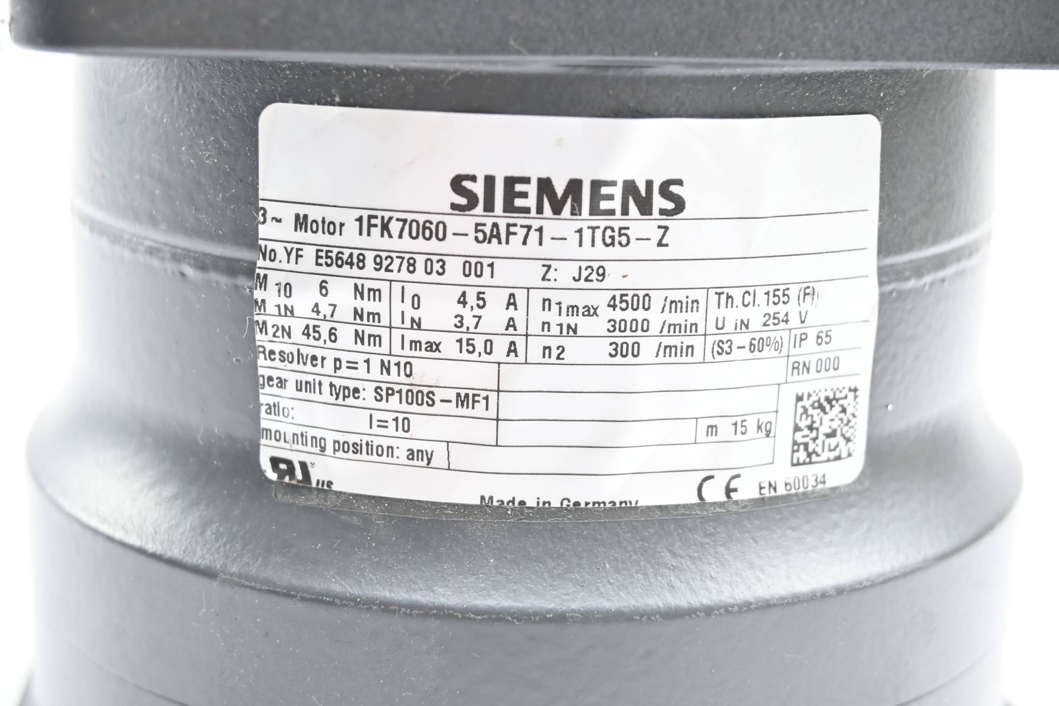Siemens Planetengetriebe für 1FK7060-5AF71-1TG5-Z ( 1FK7 060-5AF71-1TG5-Z ) 