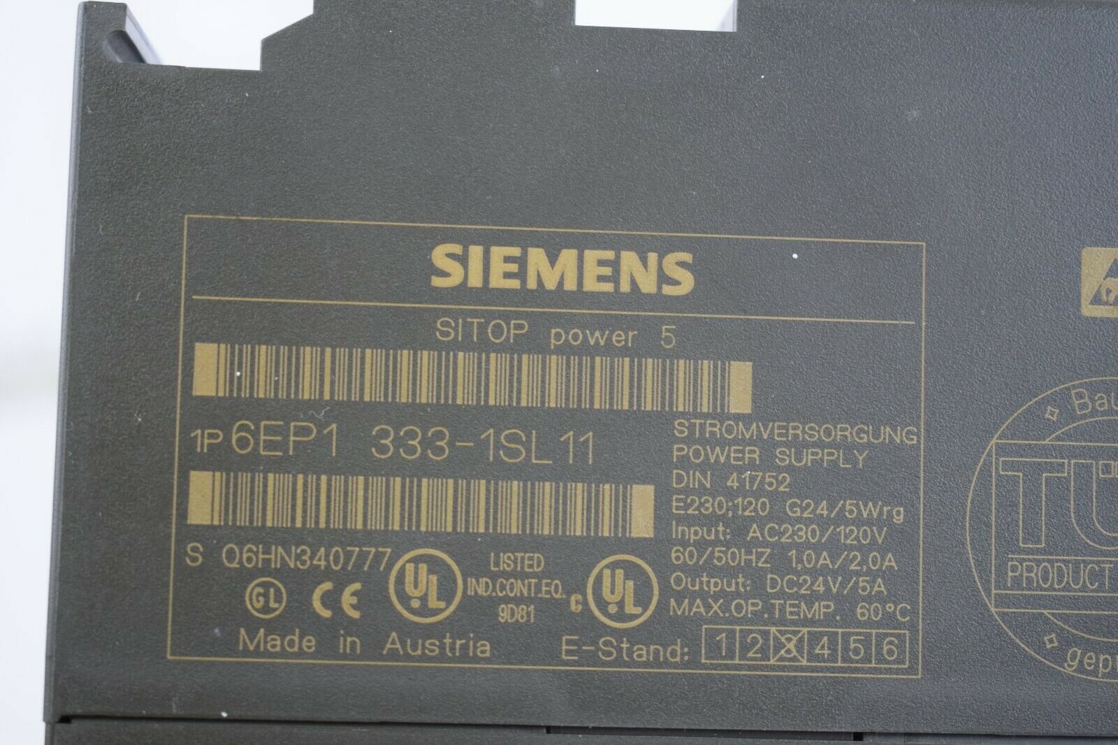 Siemens sitop Power 5 6EP1 333-1SL11 ( 6EP1333-1SL11 ) E.3