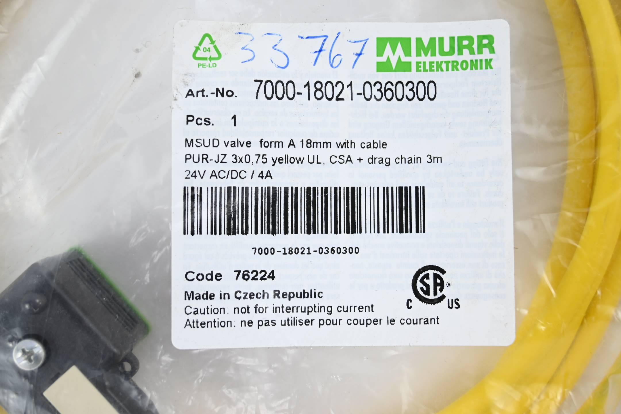 Murr Elektronik Verbindungskabel 7000-18021-0360300 ( 3,0m )