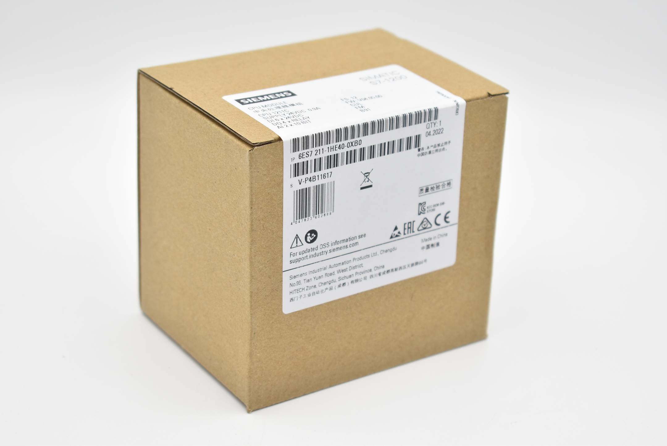 Siemens simatic S7-1200 CPU 1211C 6ES7 211-1HE40-0XB0 ( 6ES7211-1HE40-0XB0 ) E12