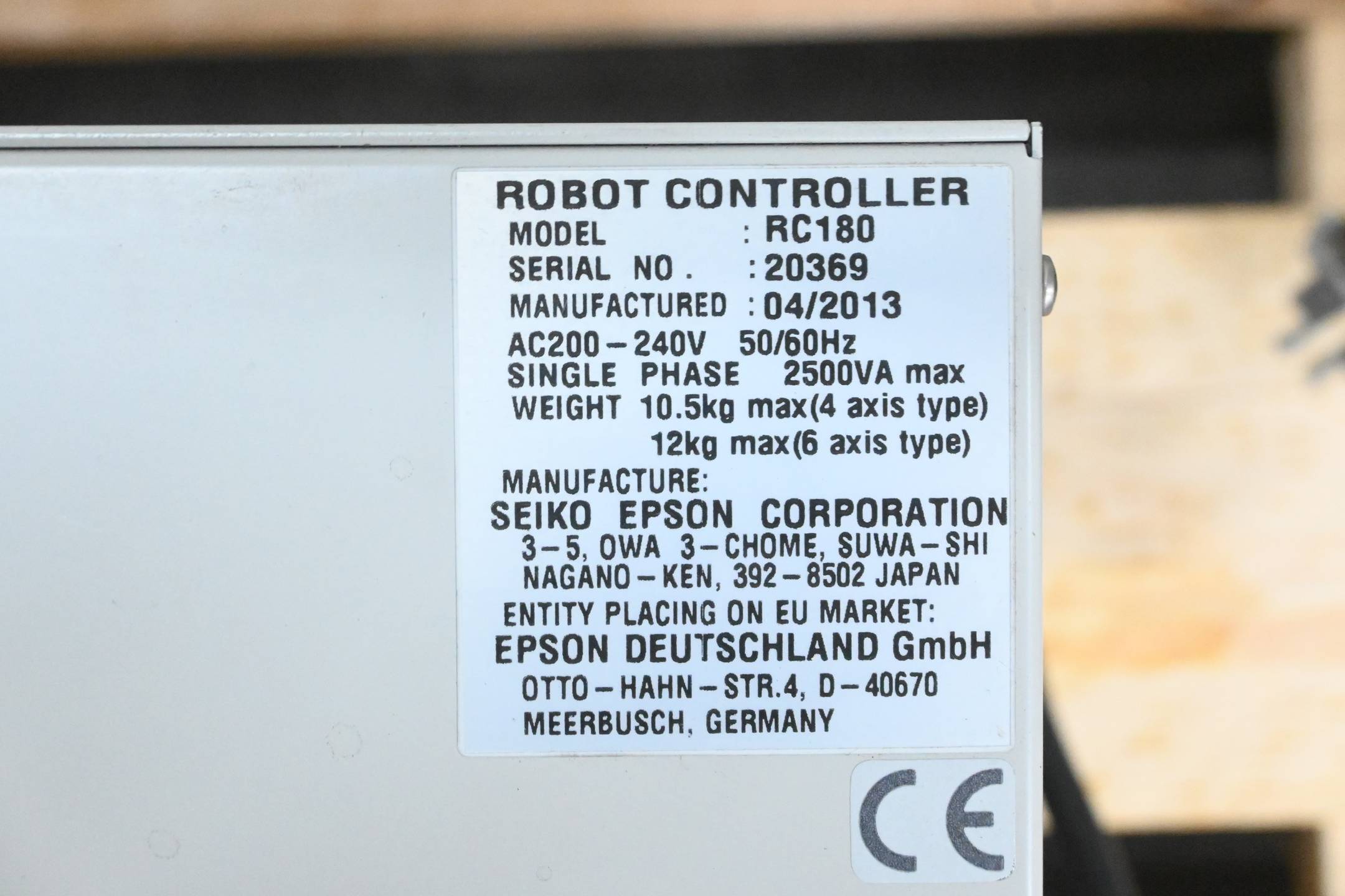 Seiko Epson SCARA Roboter G6-653S inkl. Epson Robot Controller RC180