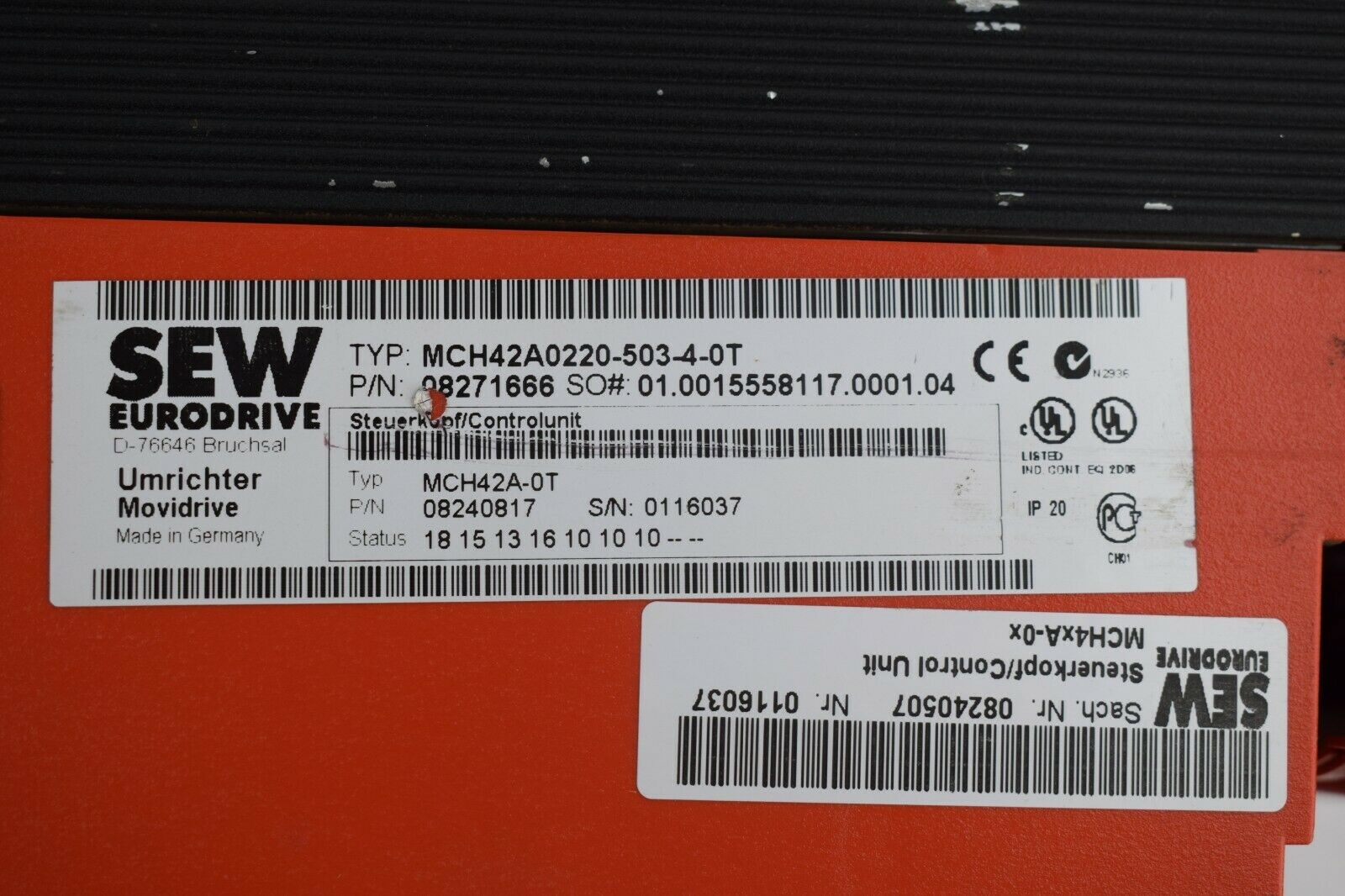 SEW Eurodrive Movidrive MCH42A0220-503-4-0T ( MCH42A0220-503-4-OT )