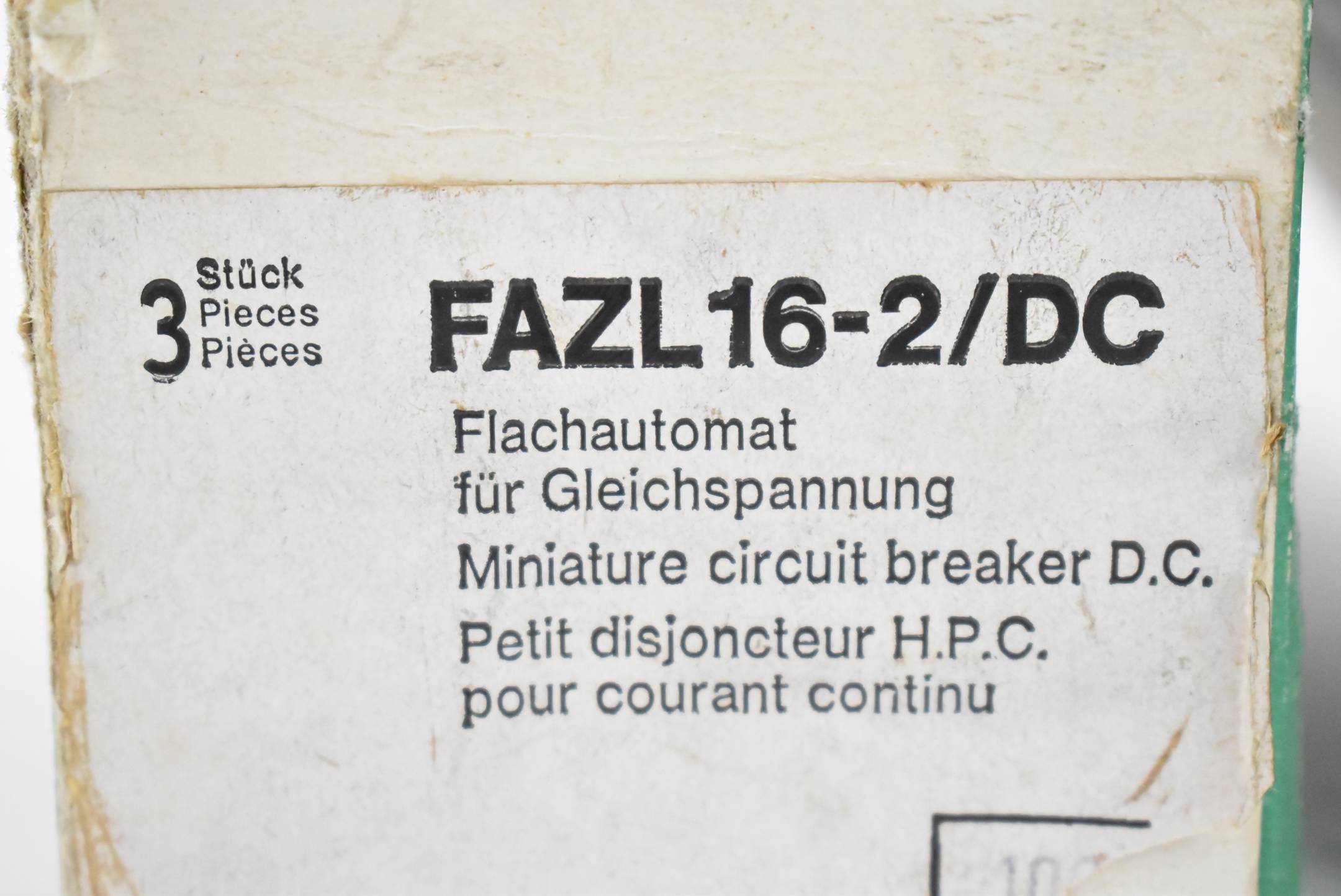Klöckner Moeller Trennschalter 3 Stück FAZL16-2/DC