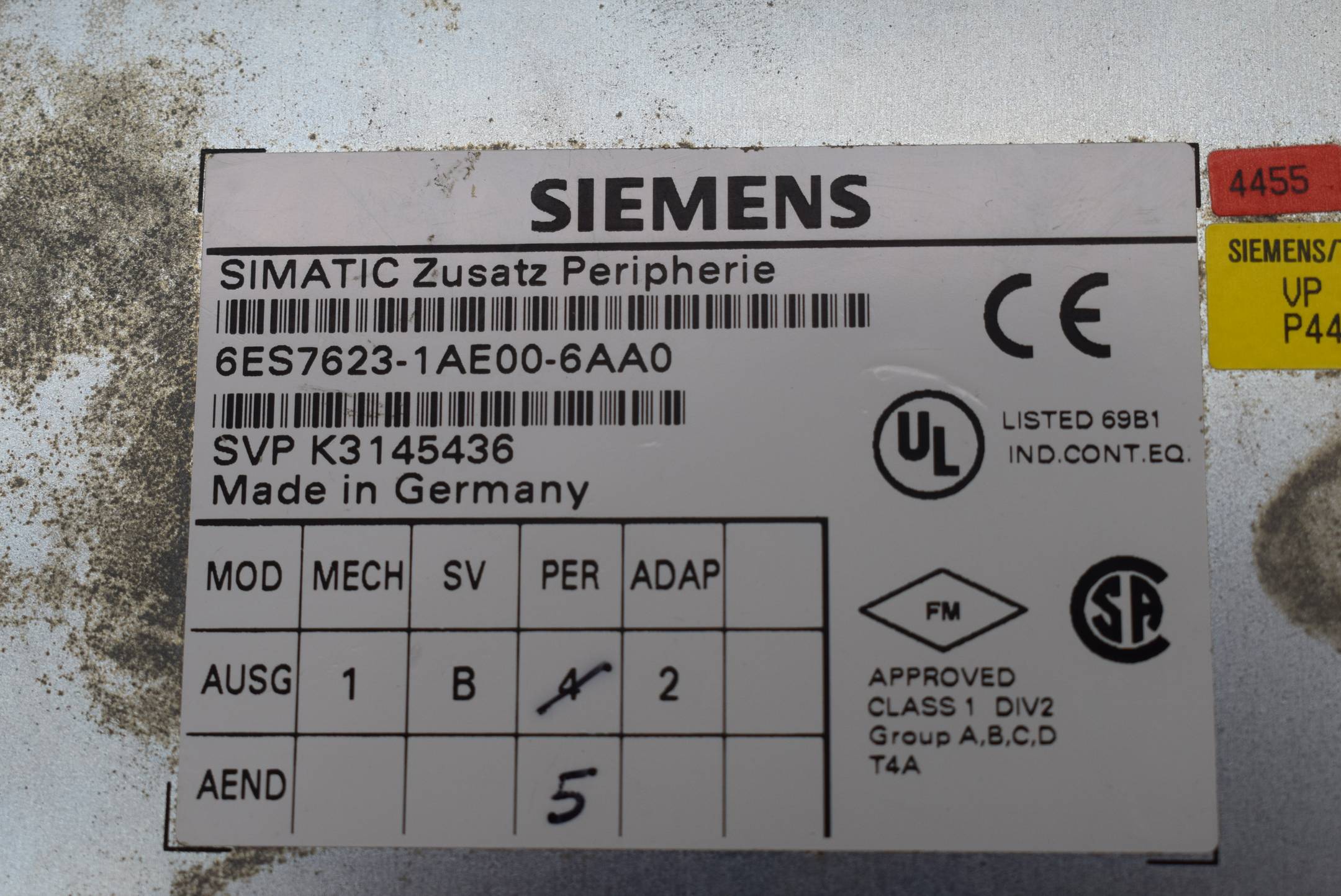 Siemens simatic Zusatz Peripherie 6ES7623-1AE00-6AA0 ( 6ES7 623-1AE00-6AA0 )