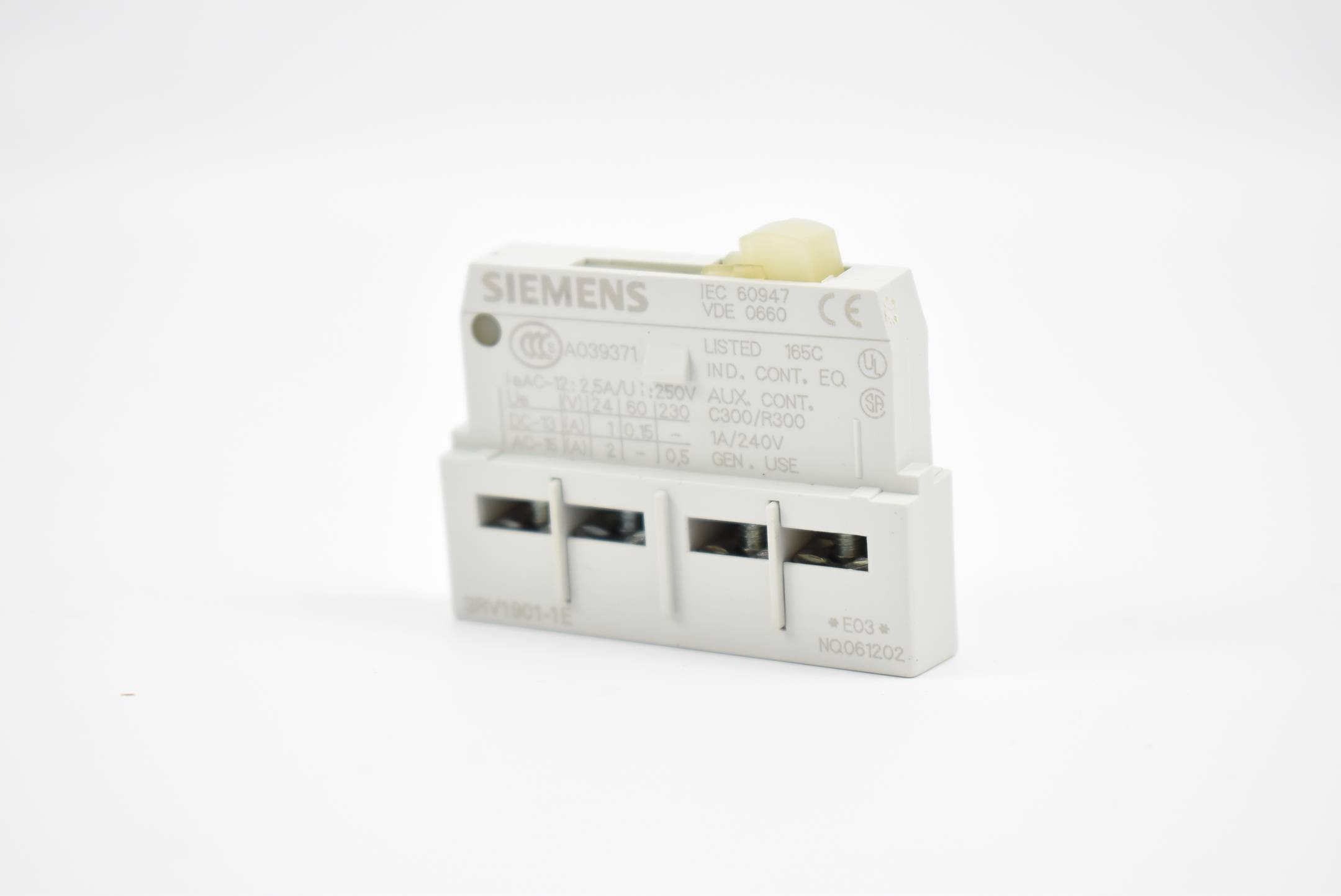 Siemens Hilfsschalter querliegend 3RV1901-1E ( 3RV1 901-1E ) VE 6 Stück