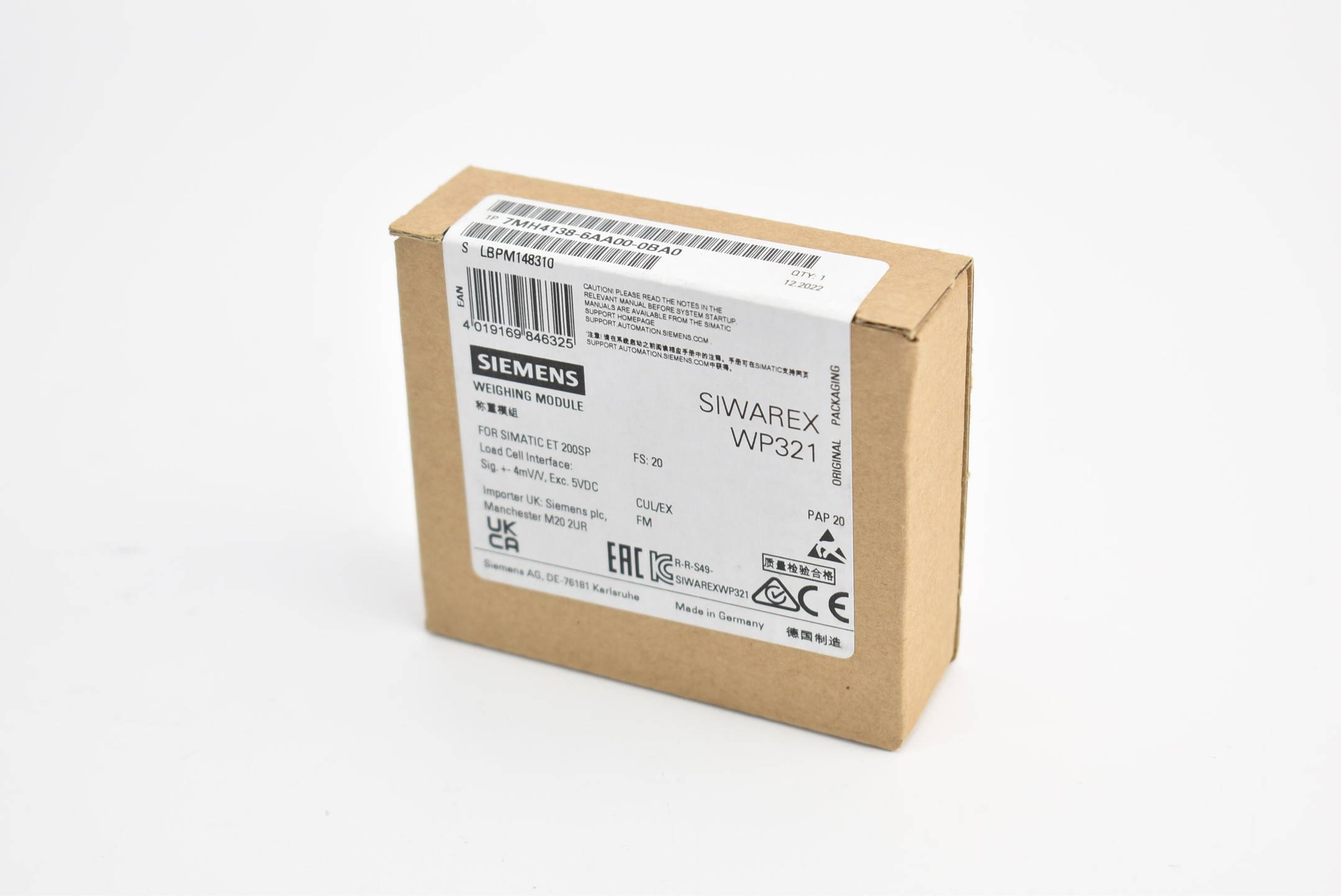 Siemens siwarex WP321 7MH4 138-6AA00-0BA0 ( 7MH4138-6AA00-0BA0 ) E20