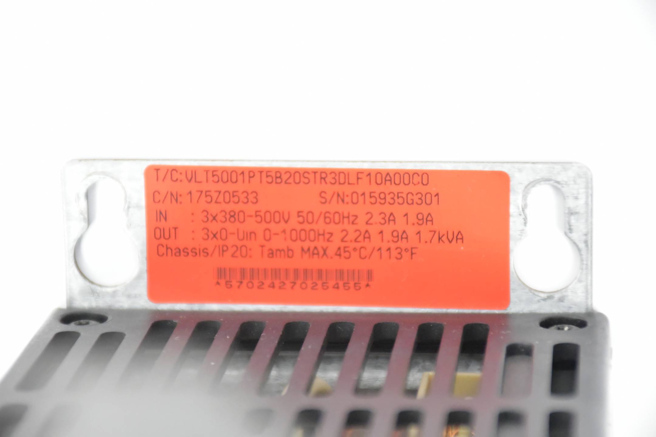 Danfoss VLT 5000 Frequenzumrichter VLT5001PT5B20STR3DLF10A00C0 ( 175Z0533 )
